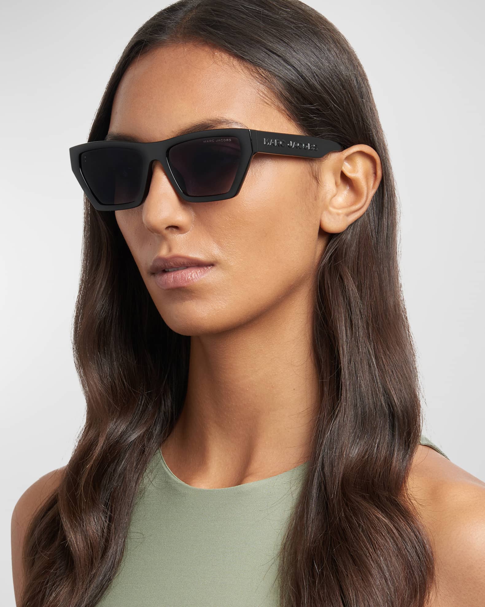 サングラス Oversized Logo Sunglasses Marc Jacobs Oversized Logo Plastic Cat-Eye Sunglasses