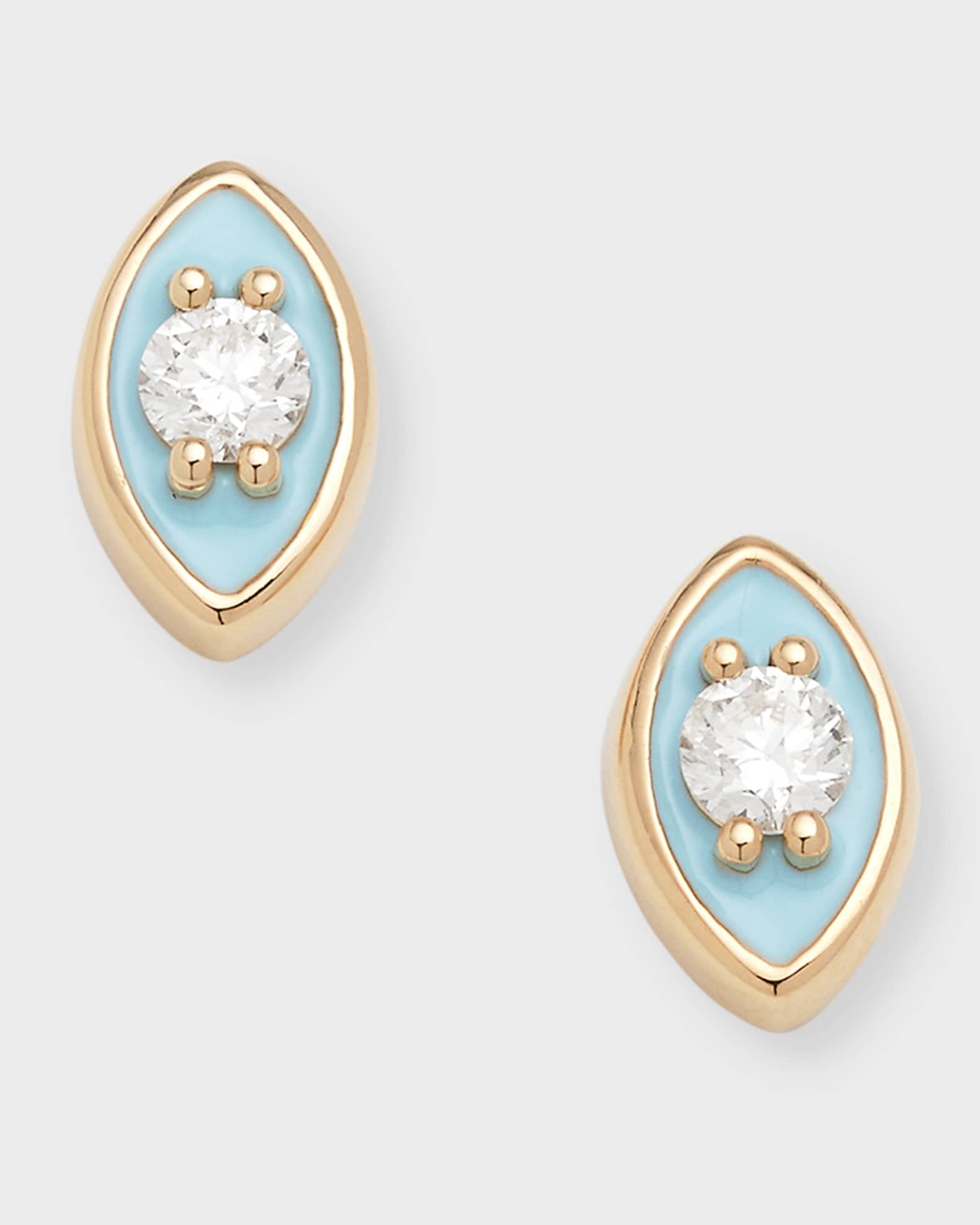 Sydney Evan 14k Diamond Large Marquis Evil Eye Stud Earrings Neiman