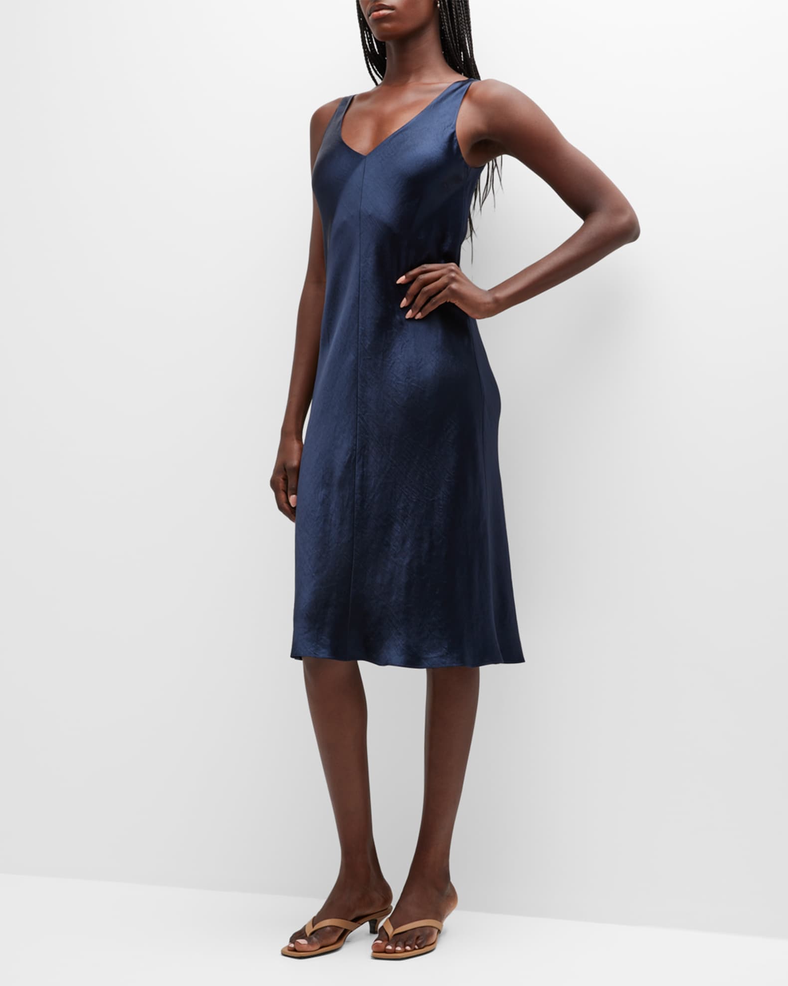 Vince navy new arrivals slip dress