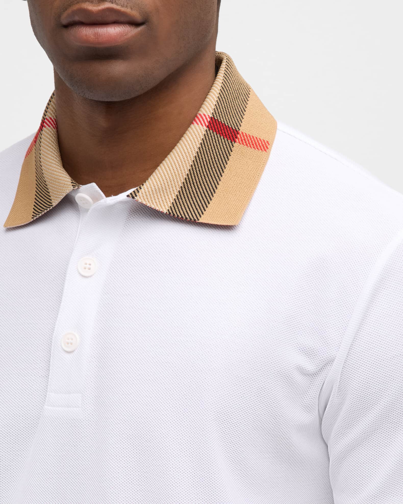 White burberry polo mens cheap