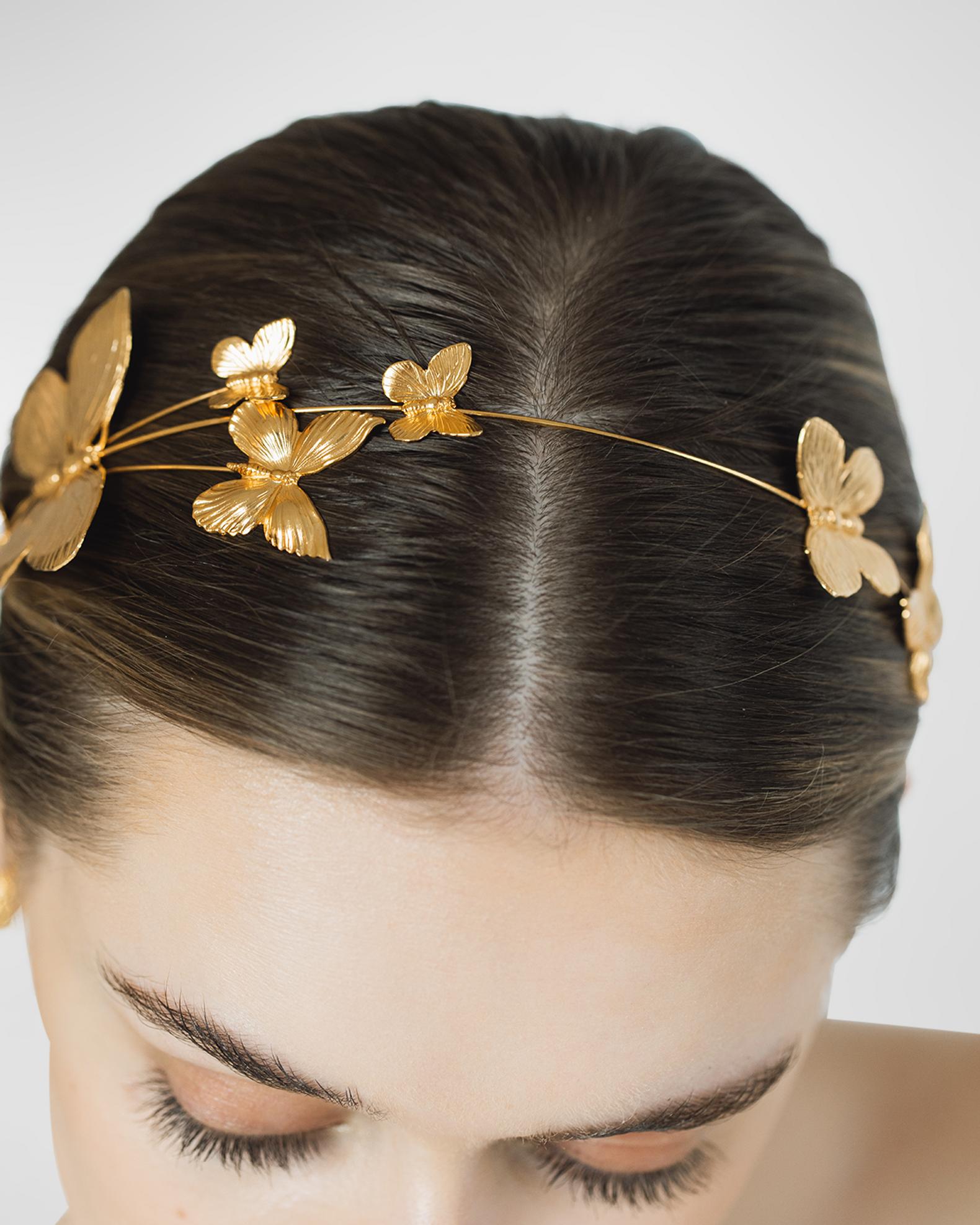 Accessoire Cheveux Floral Jennifer Behr - Or, Perles, Broderie - Pour Mariage, Soirée - Neuf Avec étiquettes