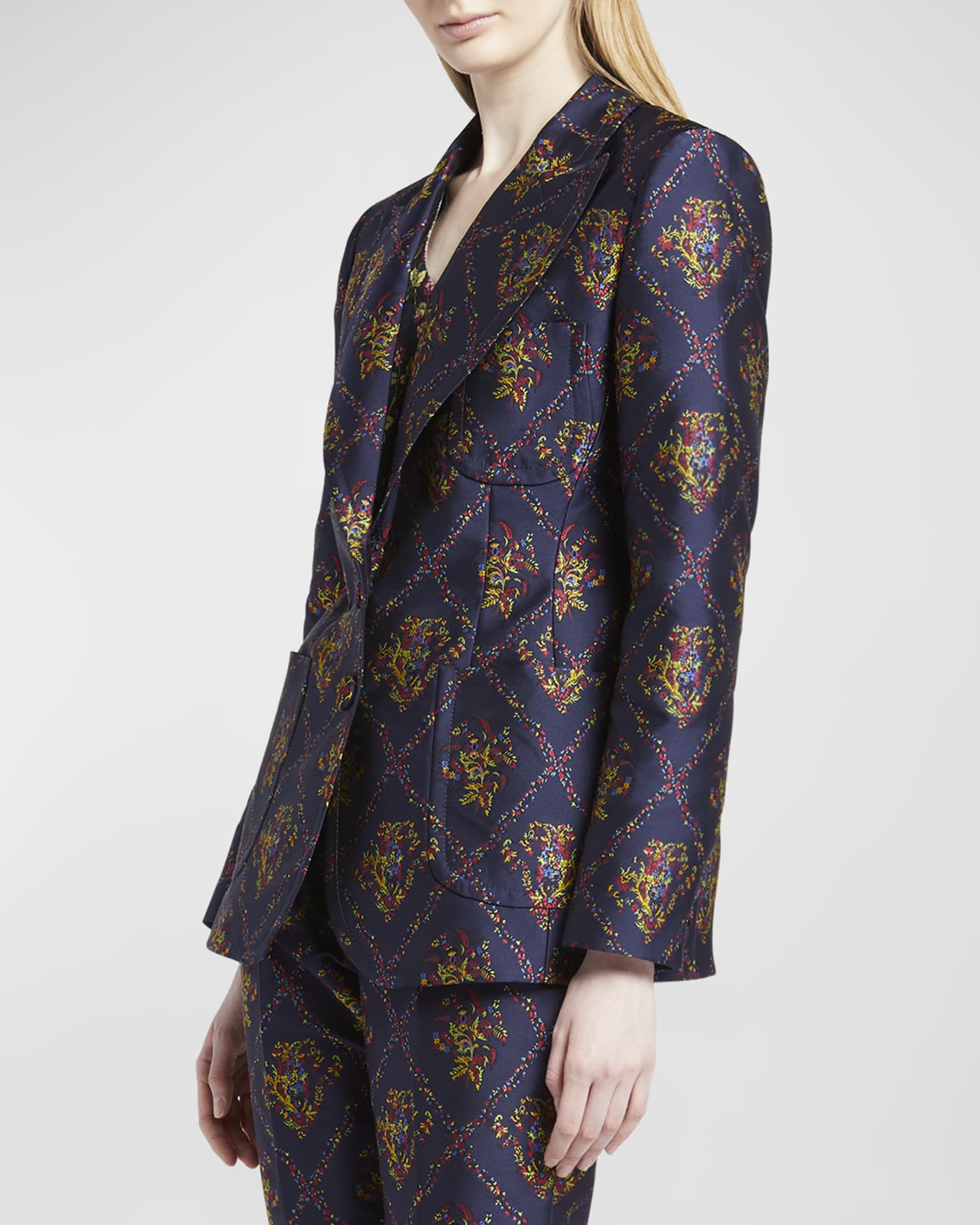 Floral Jacquard Suit | Neiman Marcus