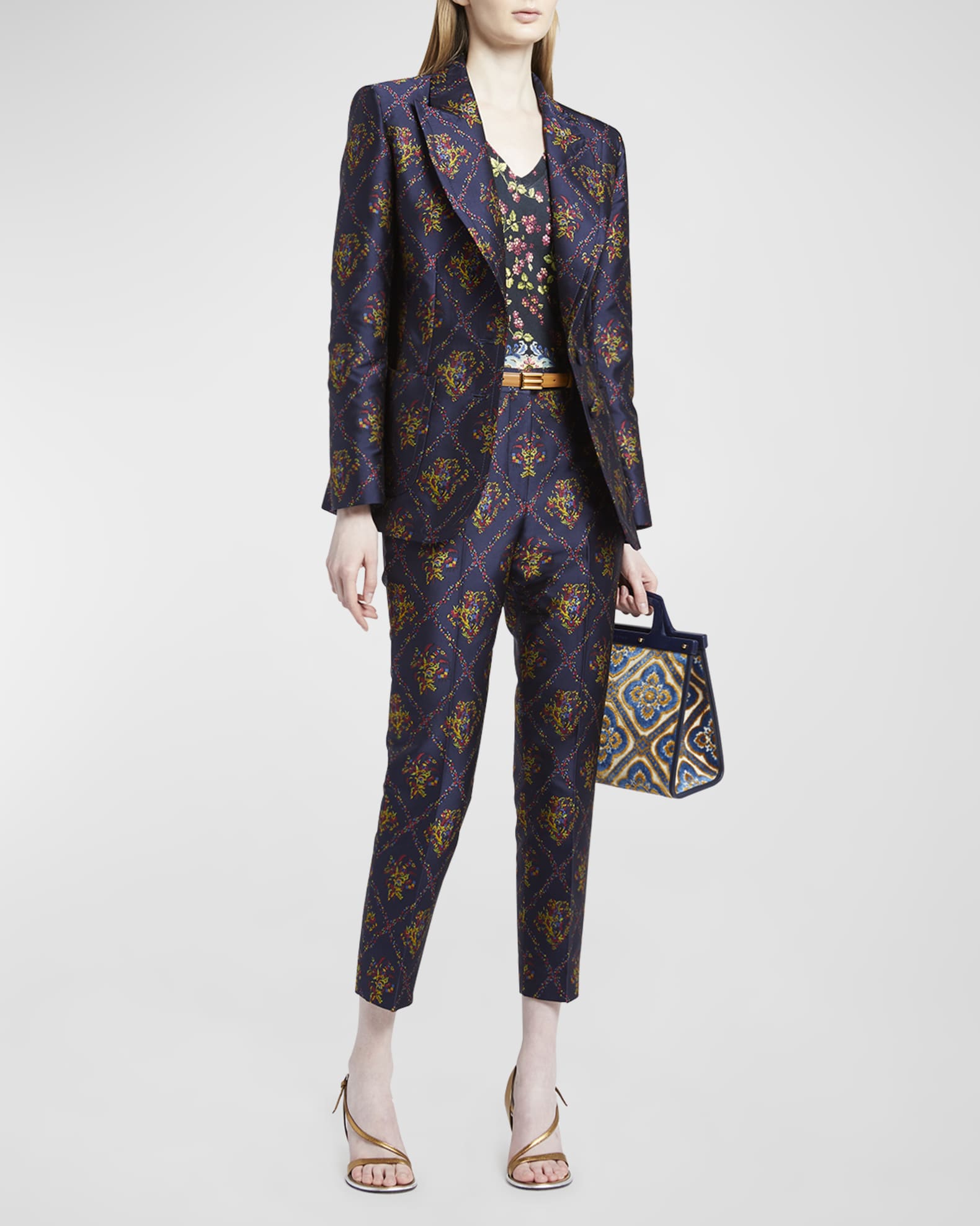 Floral Jacquard Suit | Neiman Marcus