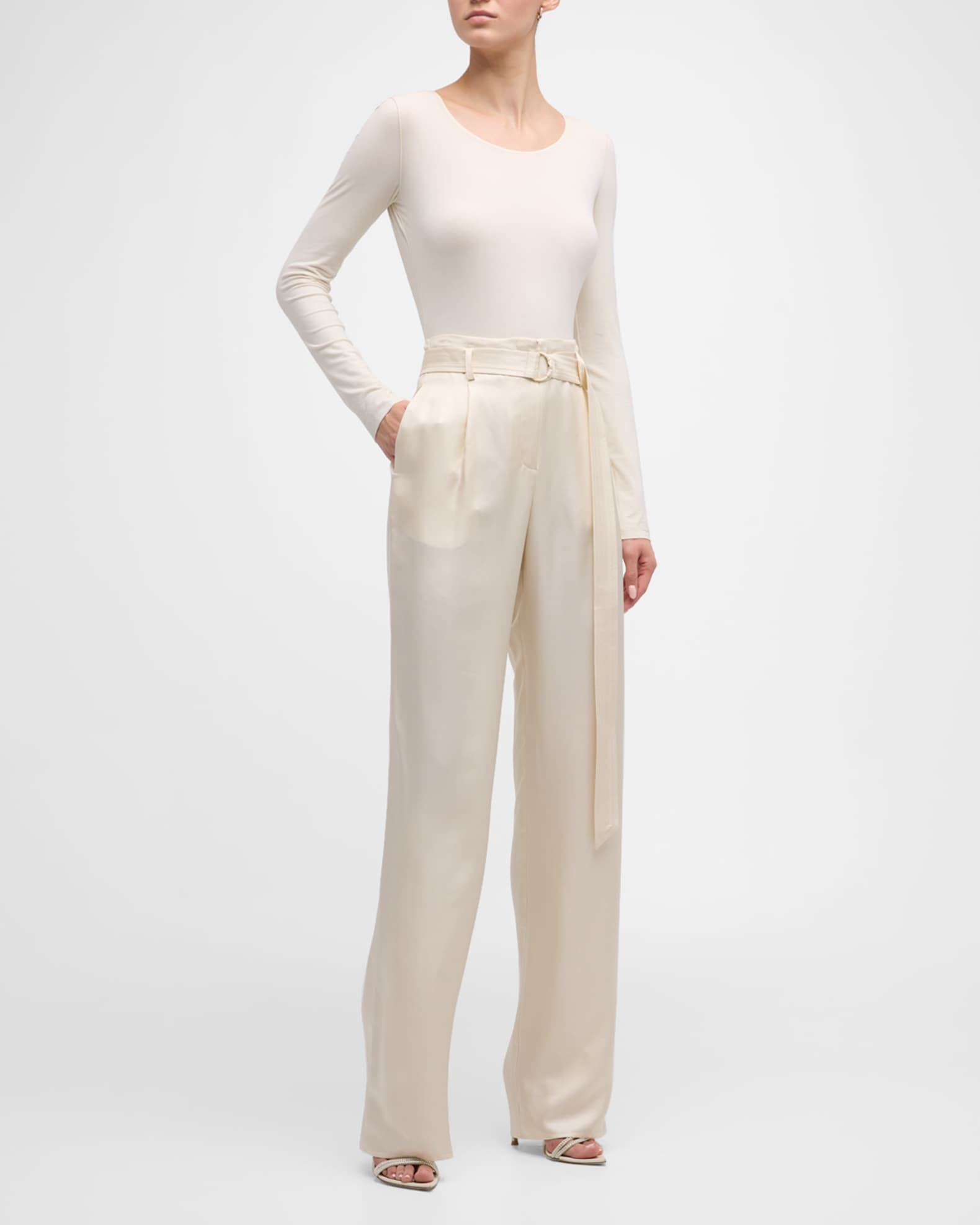 Vince belted wide leg pants cheap