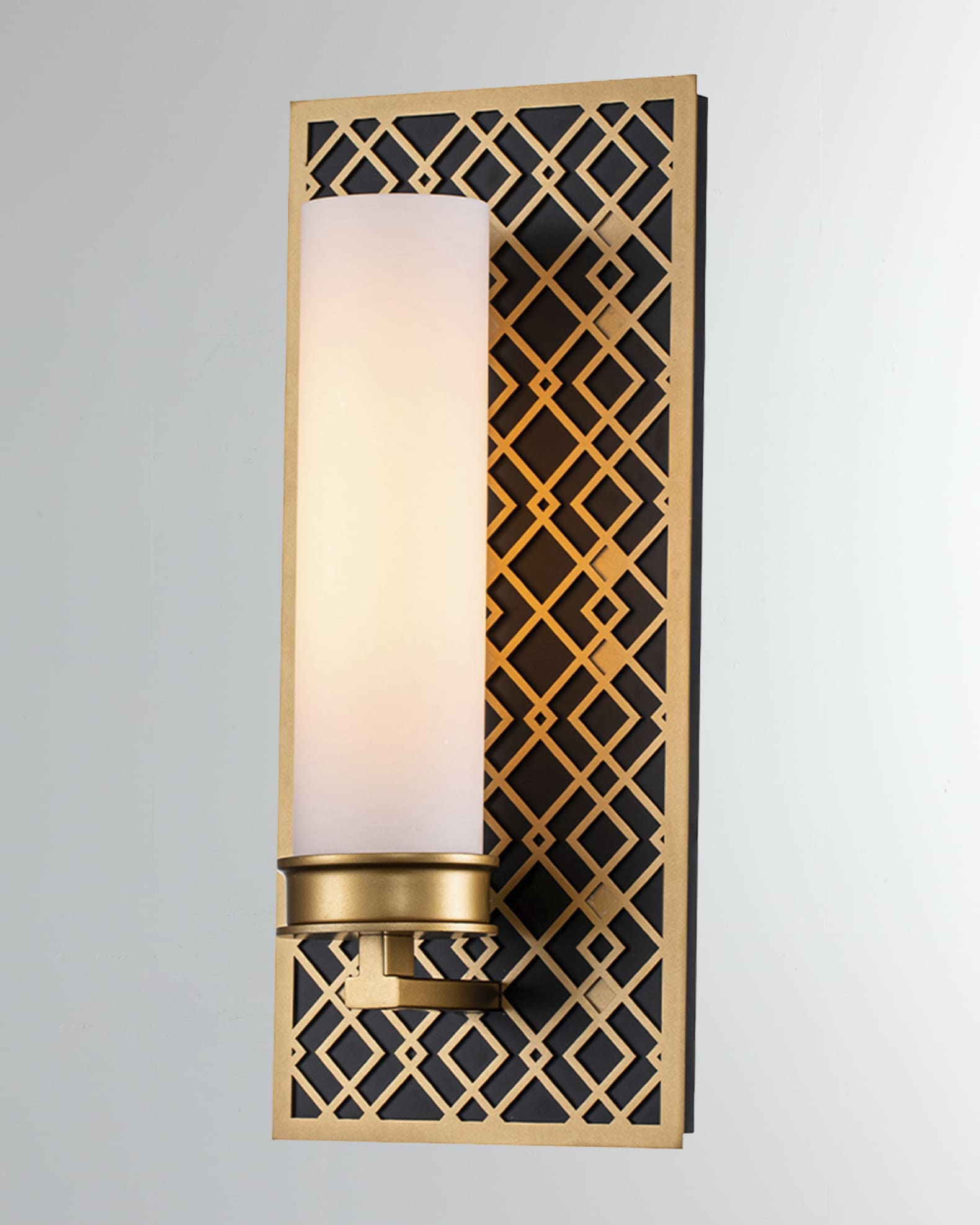 Ziggy 1-Light Bath Bar Sconce in Lacquered Gold  0