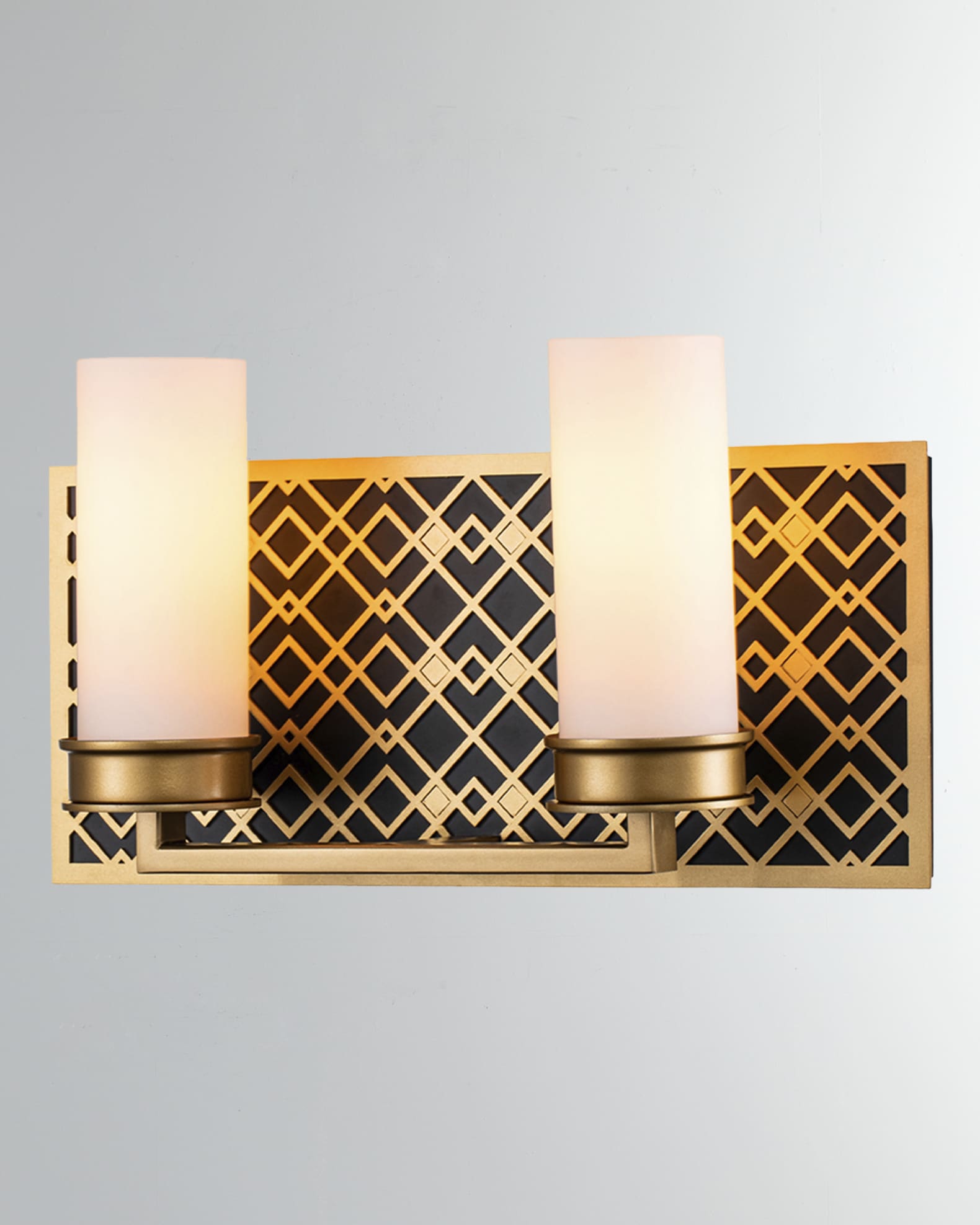 Ziggy 2-Light Bath Bar Sconce, Lacquered Gold 0