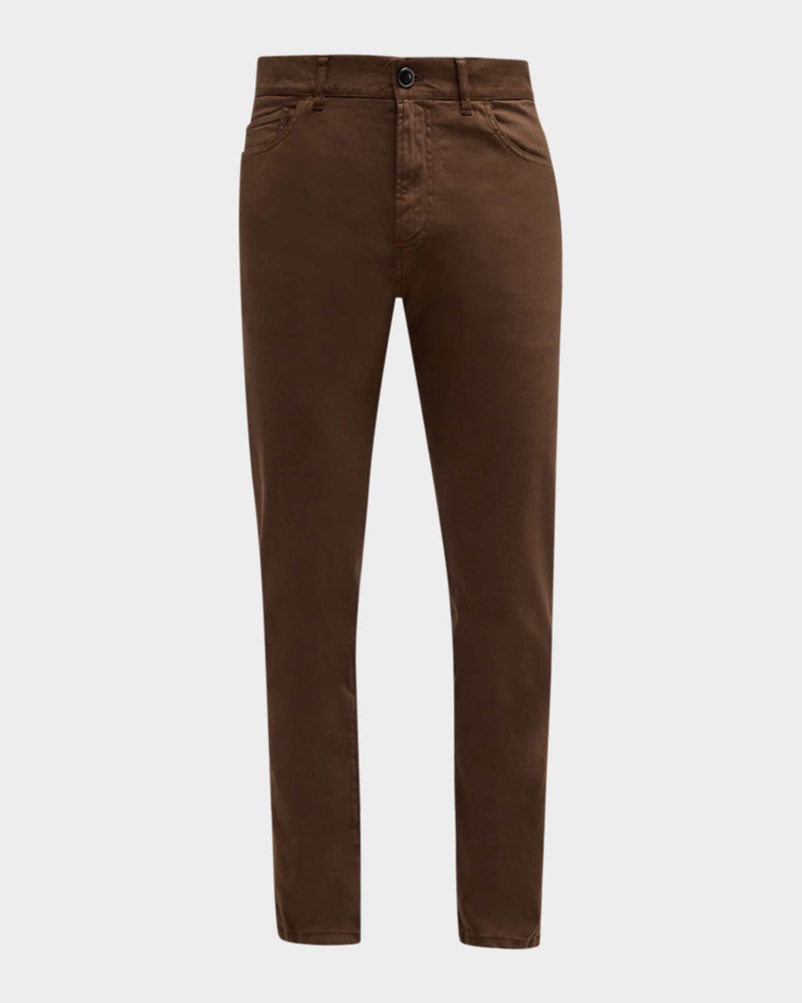 Men's Cashmere-Cotton Slim 5-Pocket Pants 0
