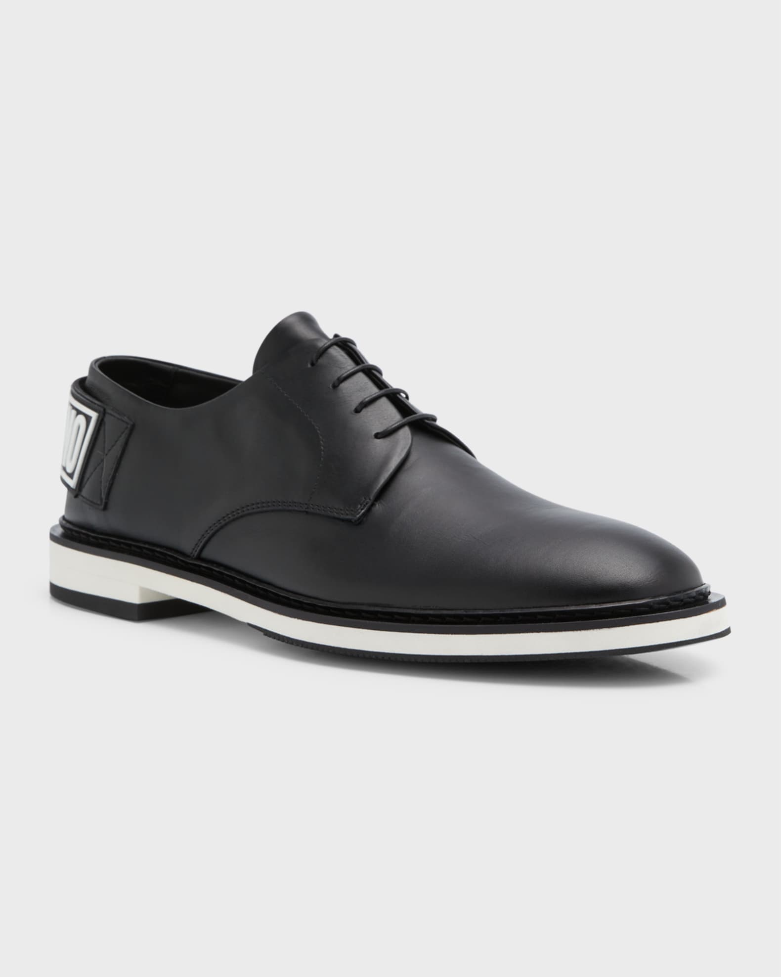 Men s Maxi Logo Leather Derby Shoes