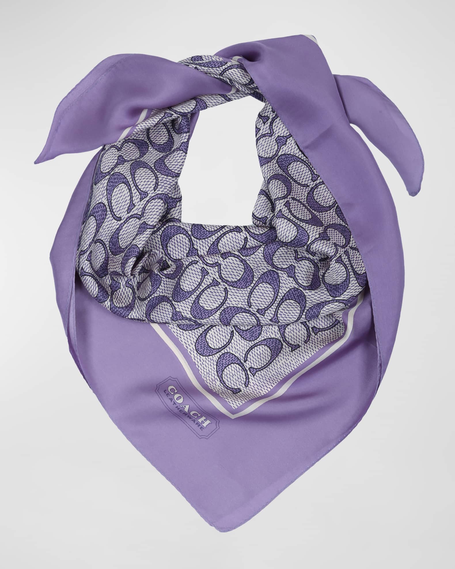 monogram silk square scarf