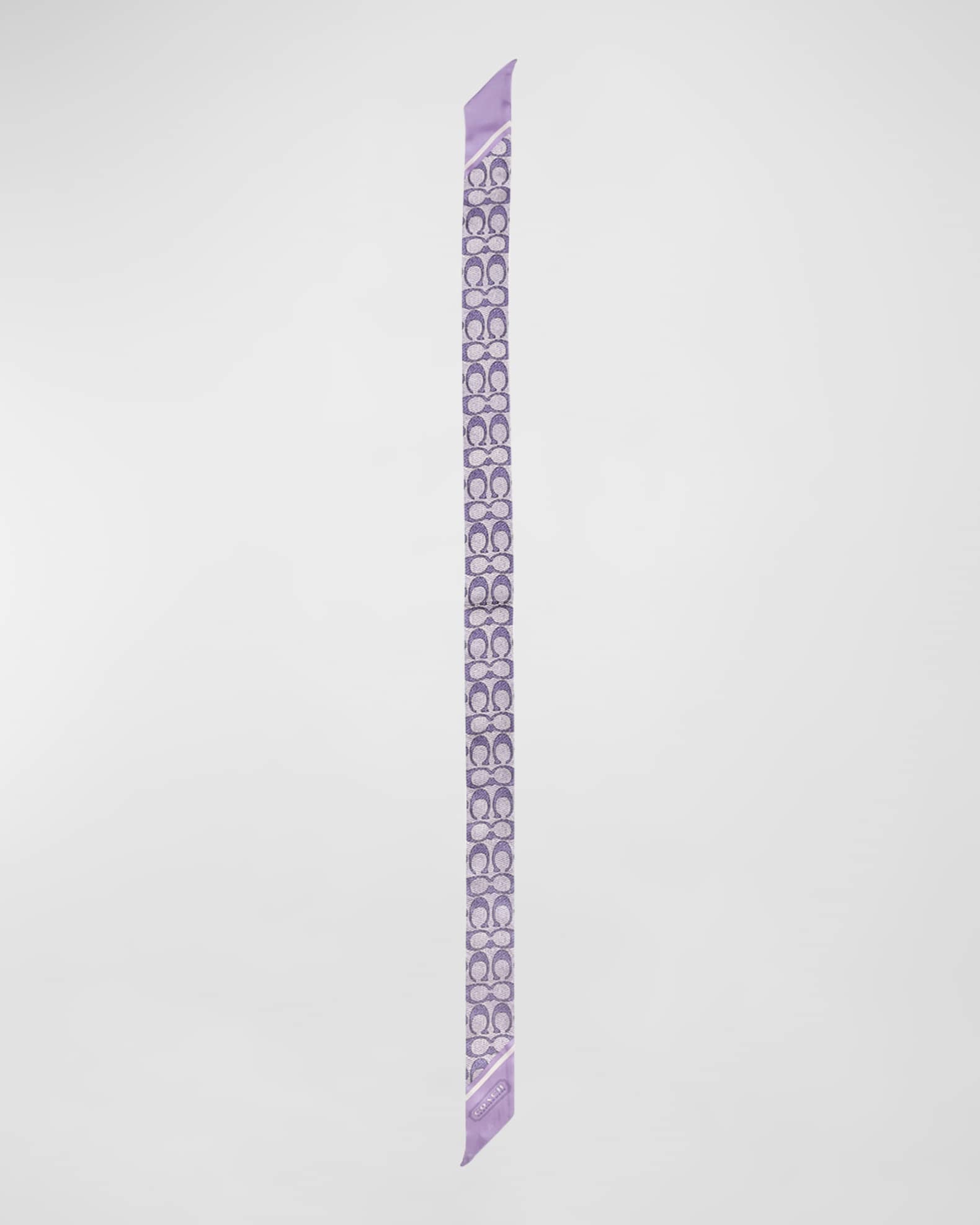Coach Vintage Signature Monogram Silk Skinny Scarf | Neiman Marcus