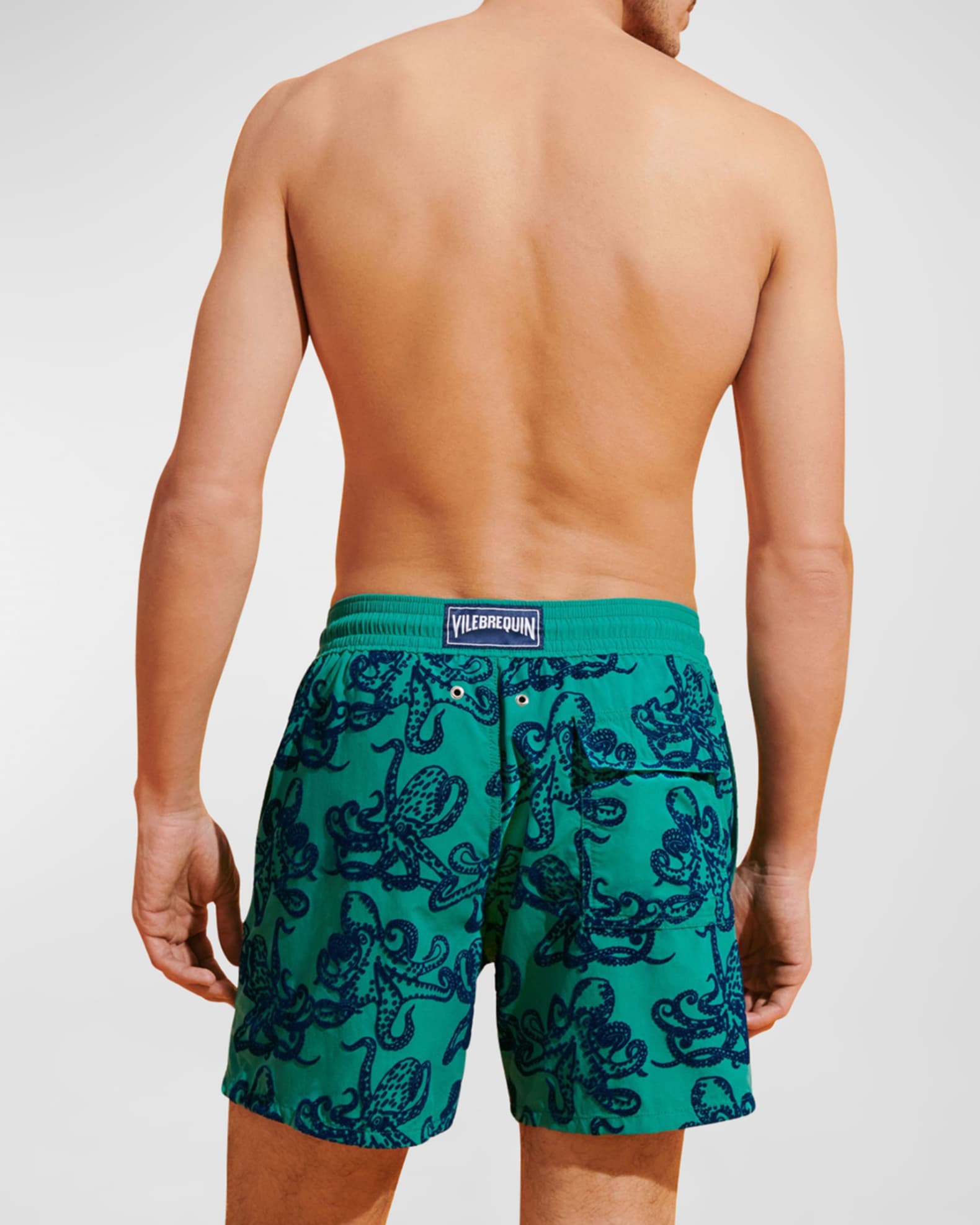 Vilebrequin Men's Octopus Flock Swim Trunks Neiman Marcus