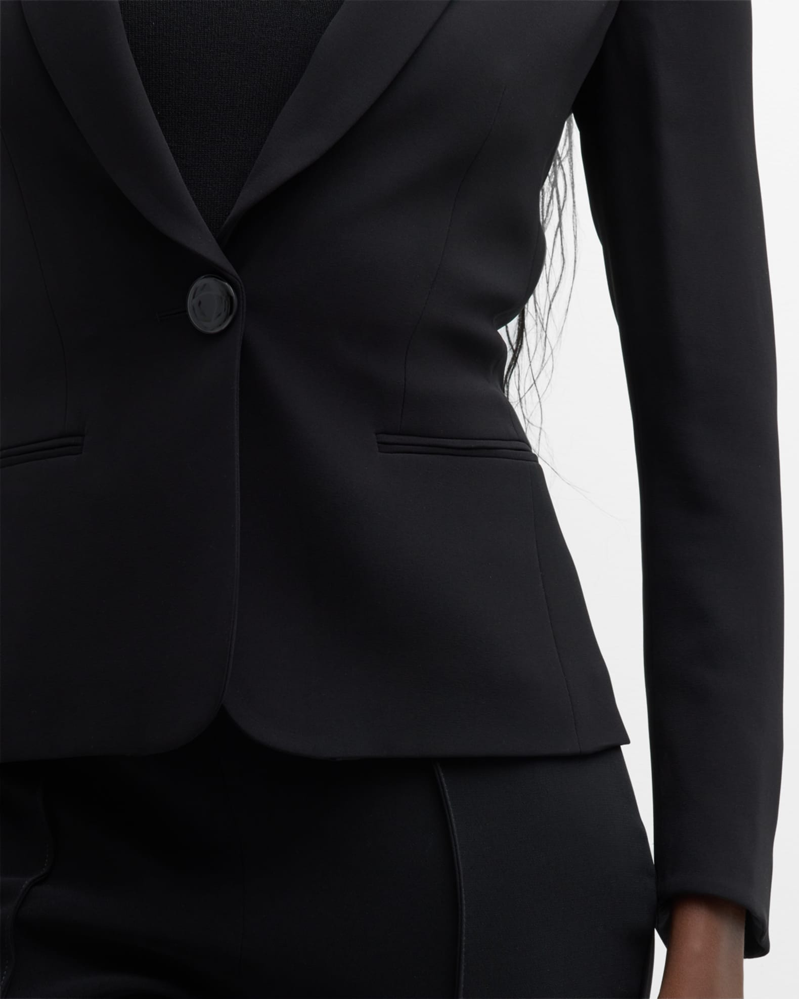 Giorgio Armani Cady Tailored Blazer Jacket | Neiman Marcus