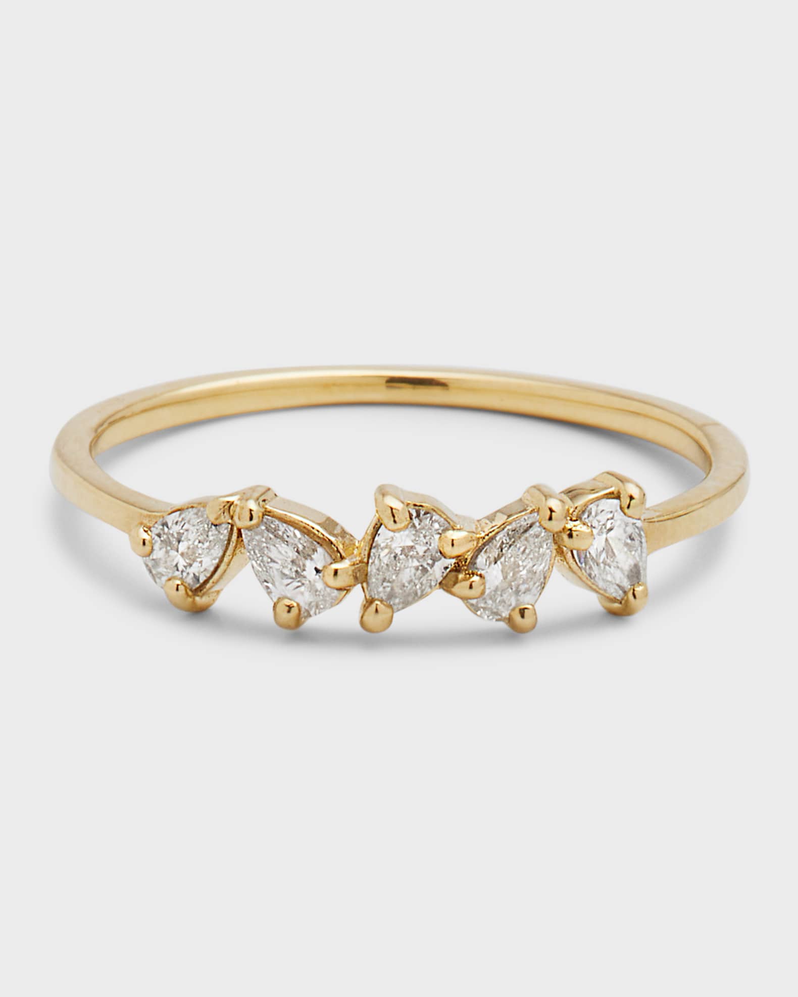 Zig Zag Pear Diamond Ring 0