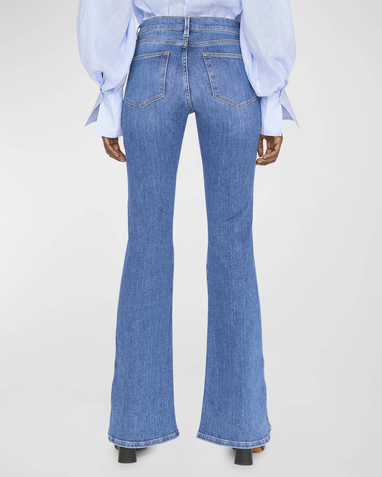 FRAME Le High Flare Mini Slits Jeans | Neiman Marcus