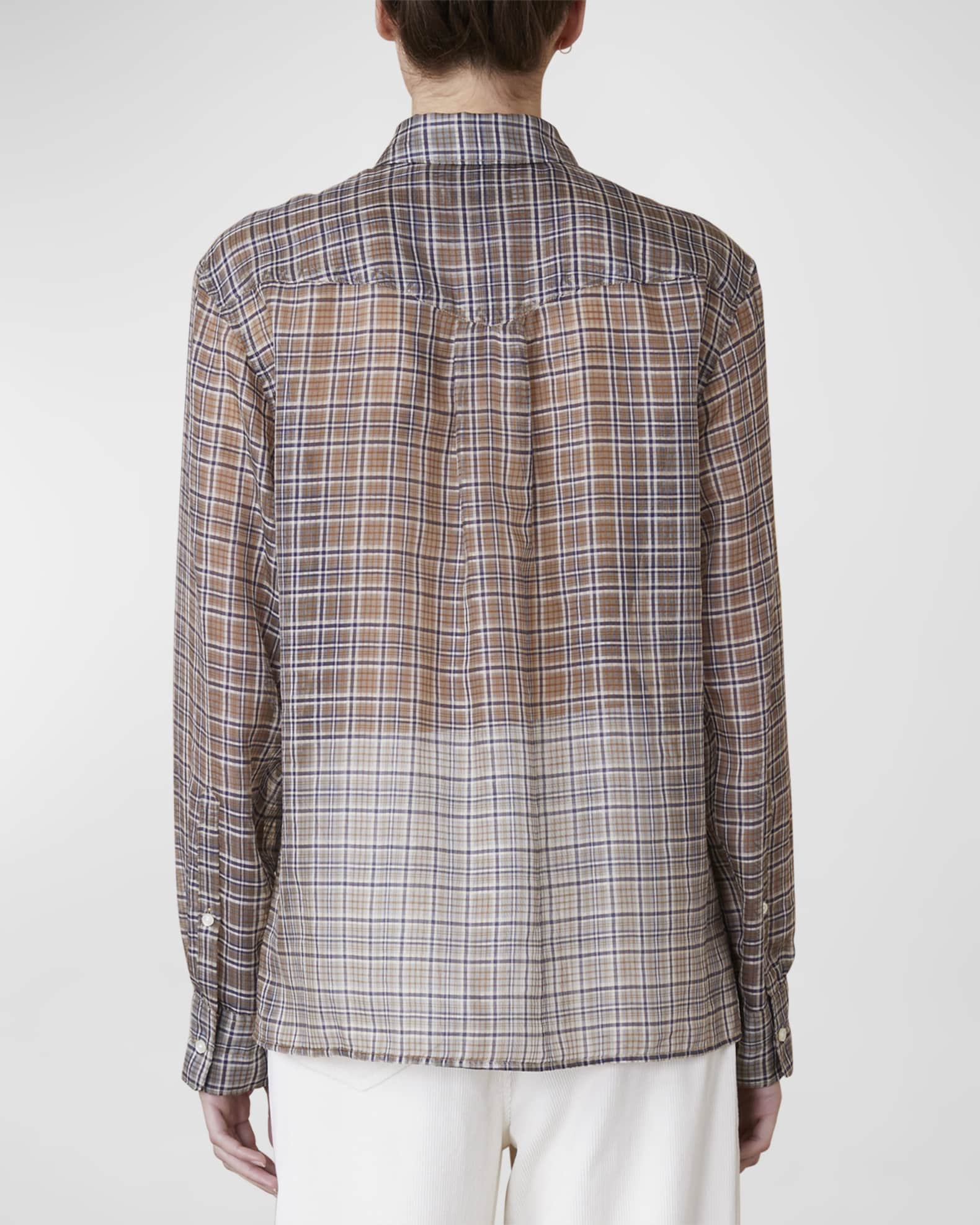 Sheer plaid shirt 2025
