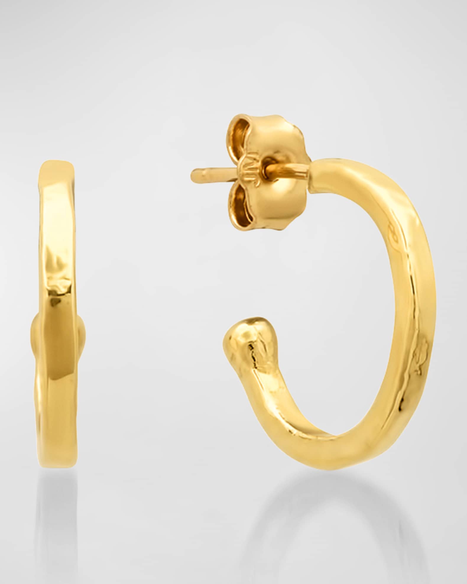 Mini Hammered Hoop Earrings 0