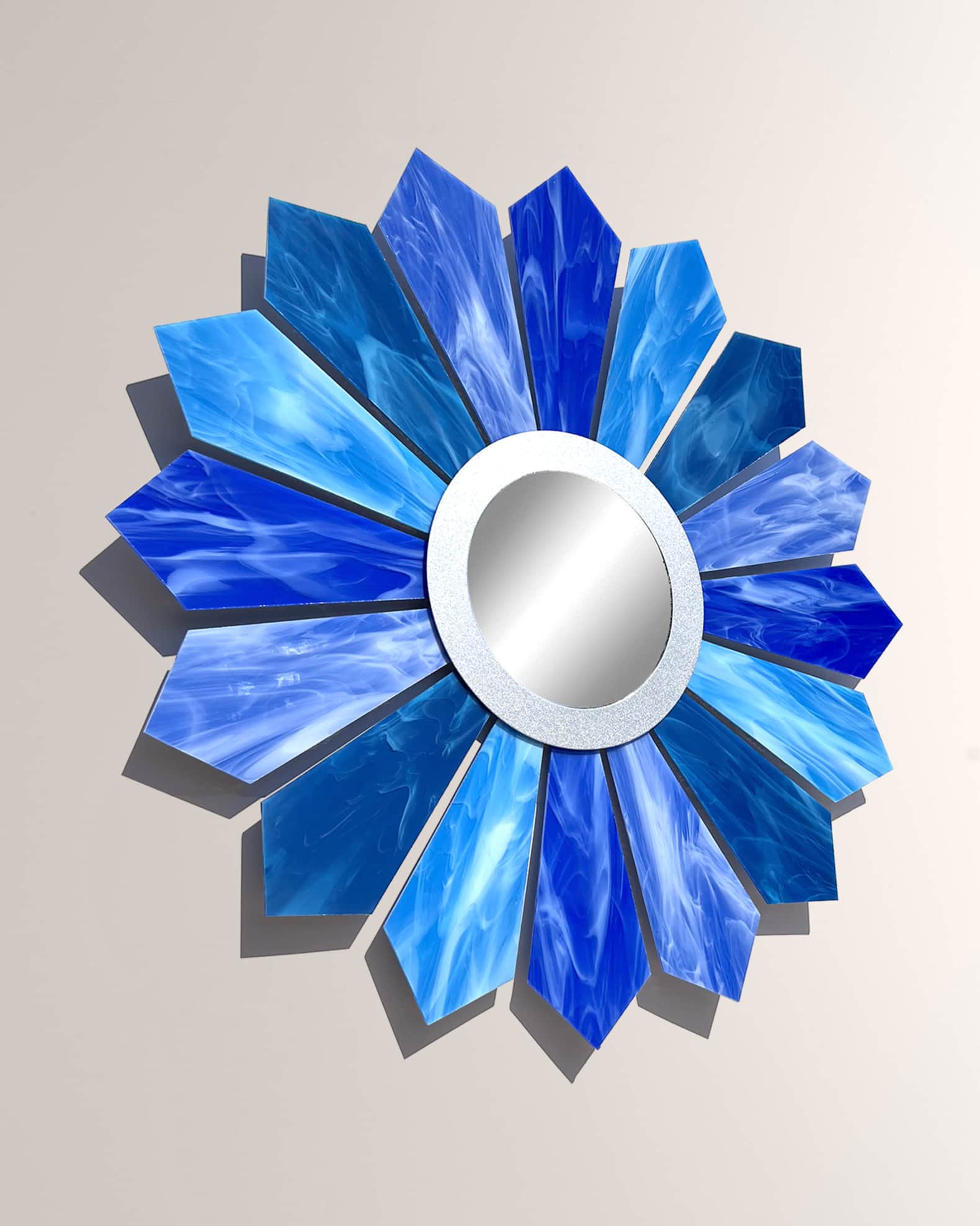"Sunburst AH" Sculptural Wall Mirror - 30" 1