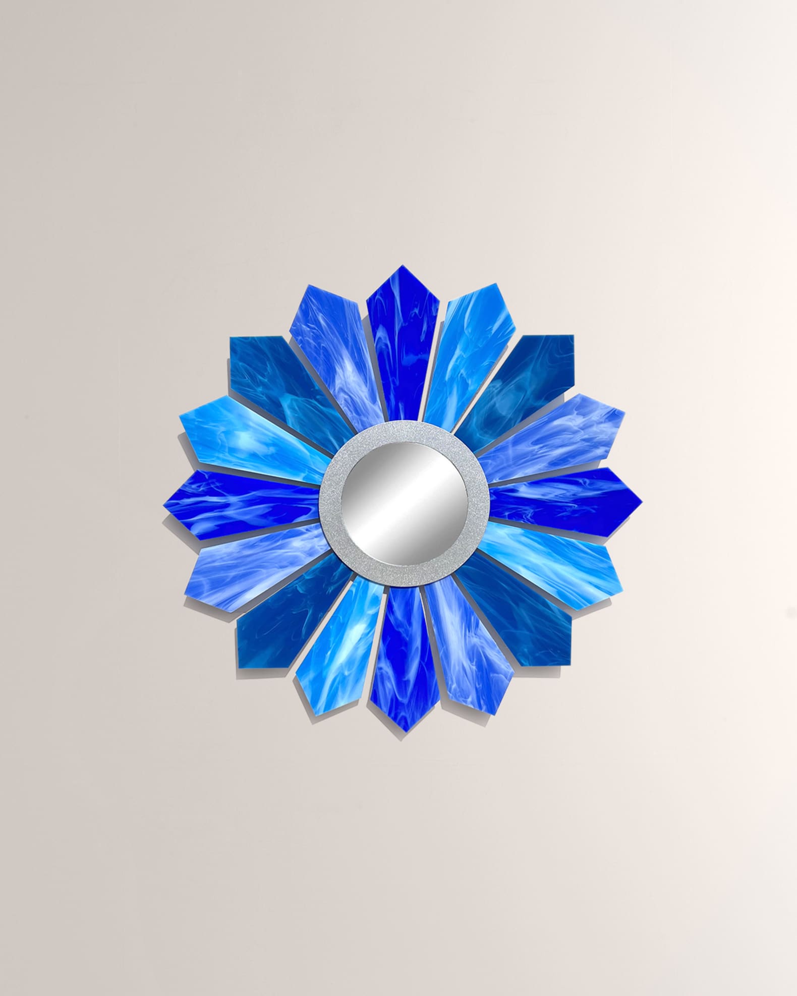 "Sunburst AH" Sculptural Wall Mirror - 30" 0