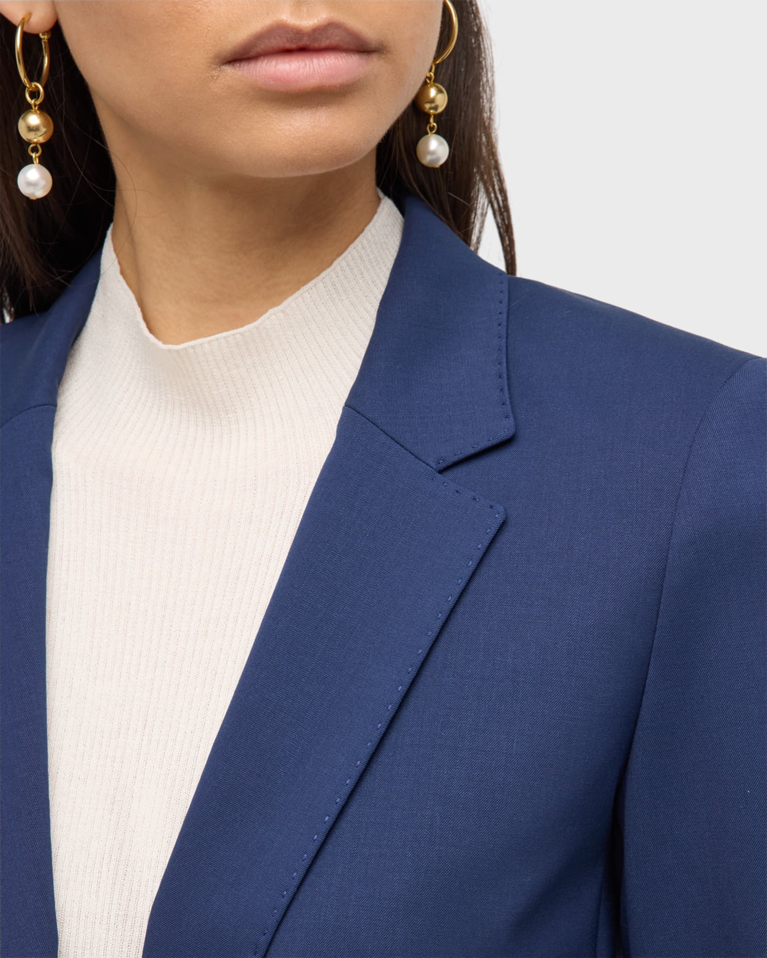 Lafayette 148 New York SingleButton WoolBlend Blazer Neiman Marcus
