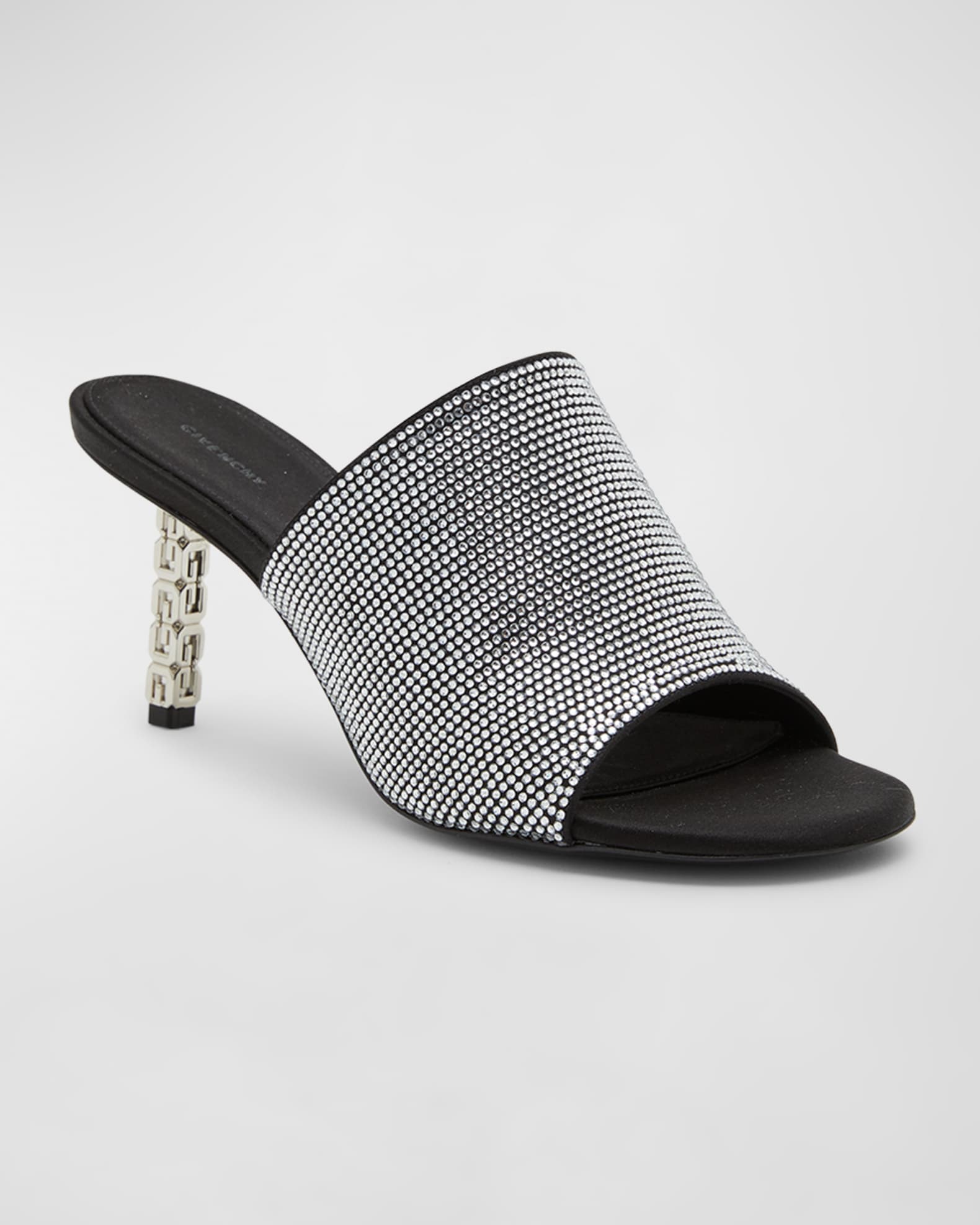 Givenchy Strass G Cube-Heel Slide Sandals | Neiman Marcus
