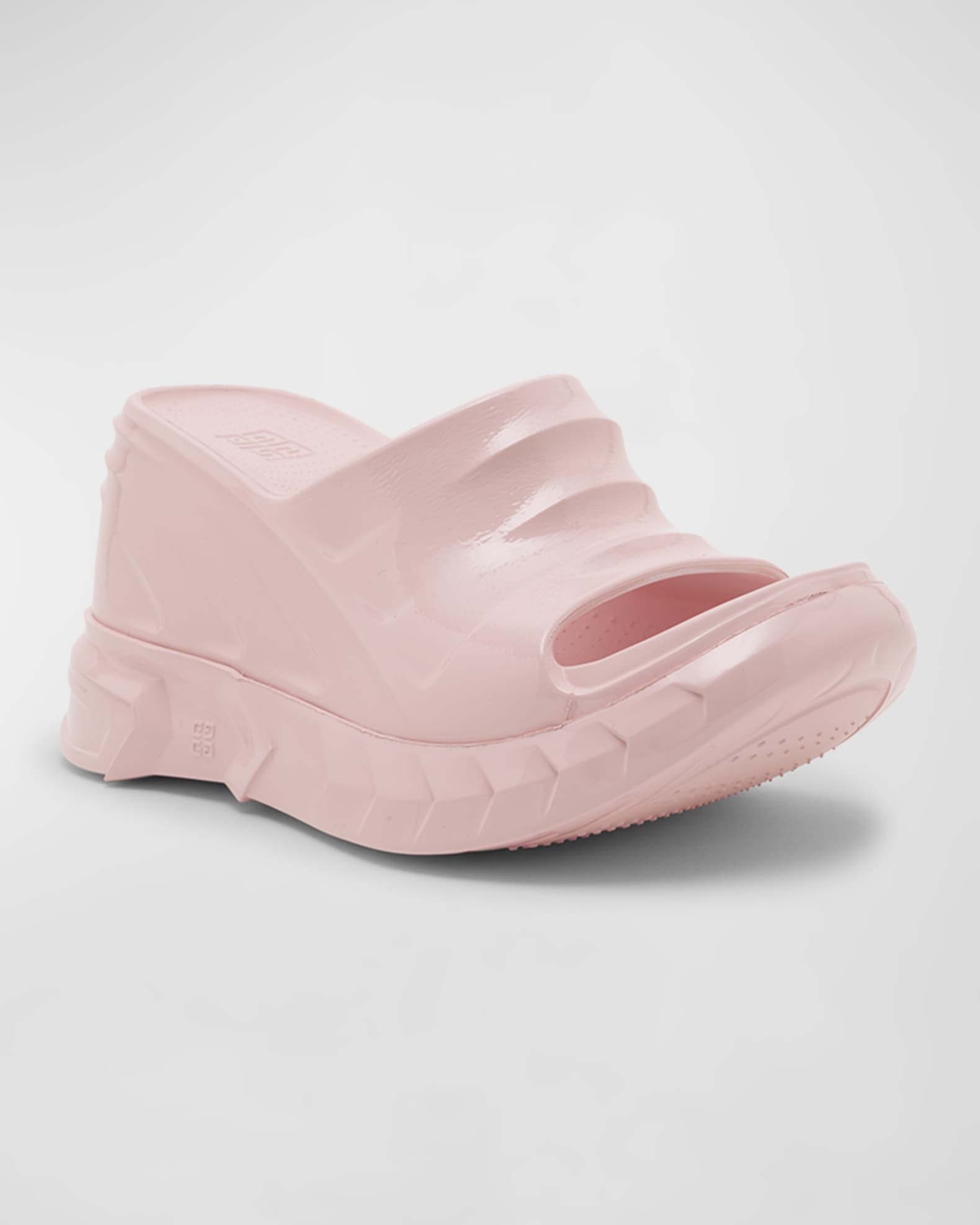 Givenchy Marshmallow Rubber Wedge Slide Sandals Neiman Marcus