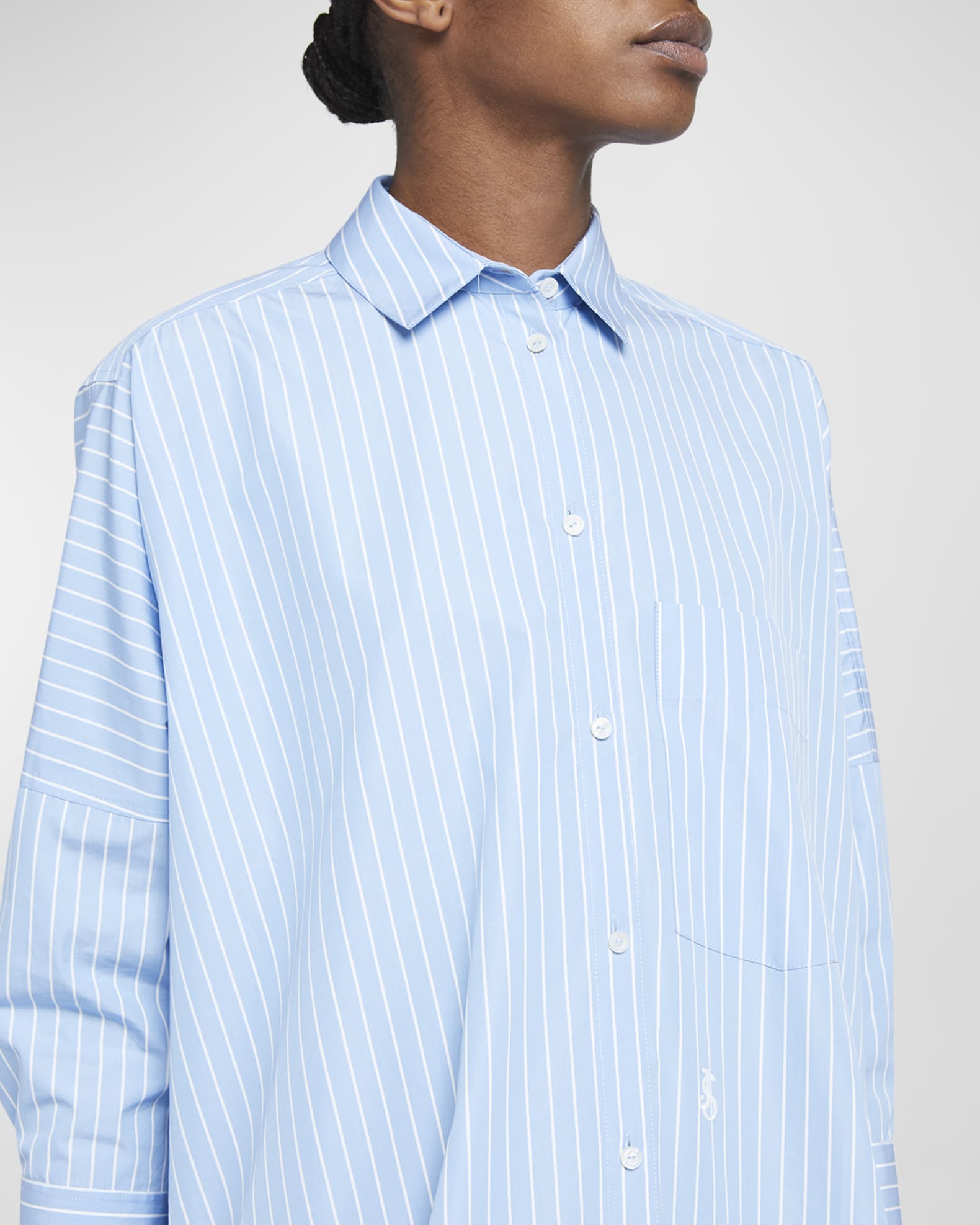Jil Sander Sunday Stripe Shirt | Neiman Marcus