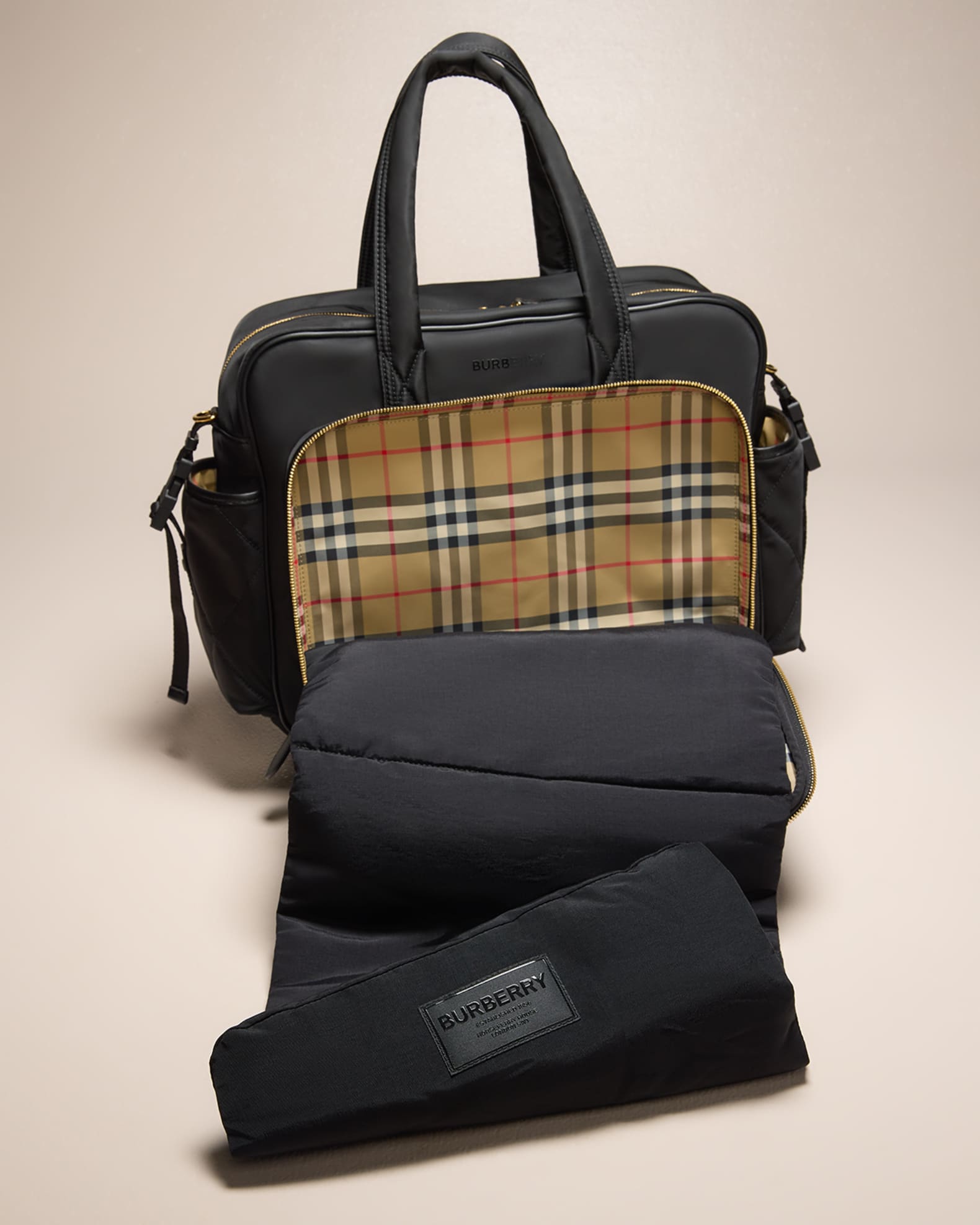 Burberry Tote Diaper Bag W Changing Mat Neiman Marcus