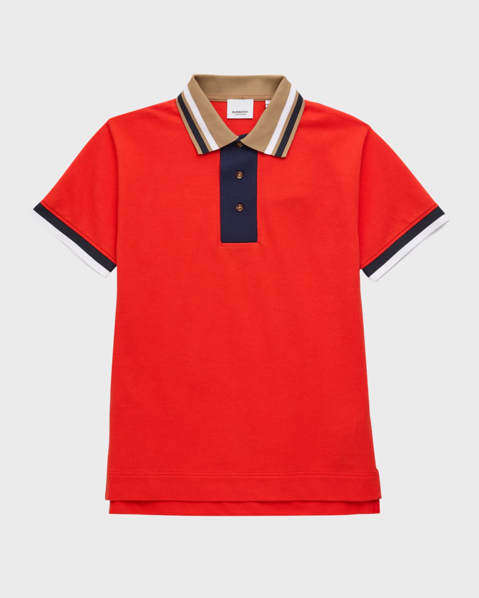 Burberry Boy's Douglas Collegiate Logo-Print Polo Shirt, Size 3-14 ...