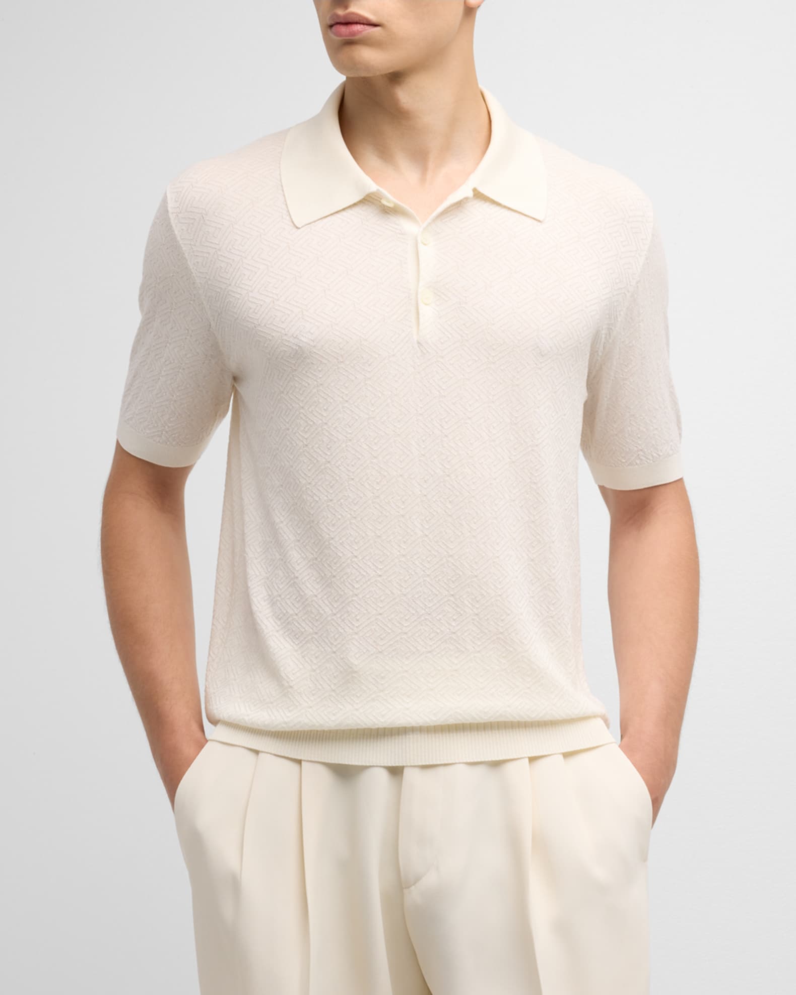 Men's Jacquard Polo Shirt