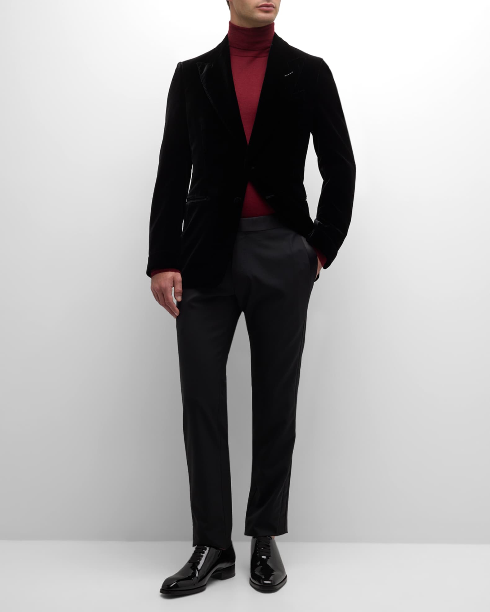 TOM FORD Men's Wool-Silk Velvet Cocktail Jacket | Neiman Marcus