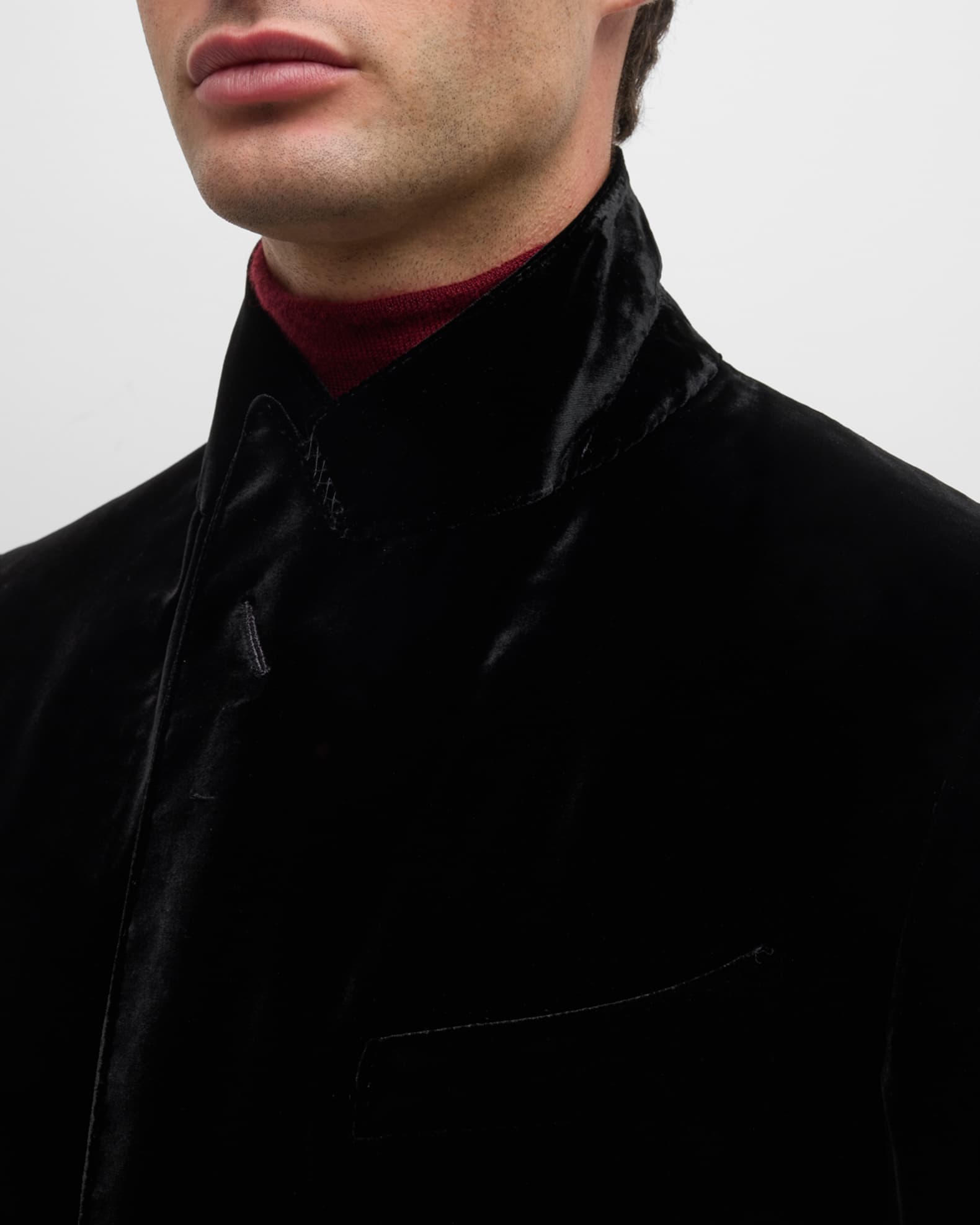 TOM FORD Men's Wool-Silk Velvet Cocktail Jacket | Neiman Marcus