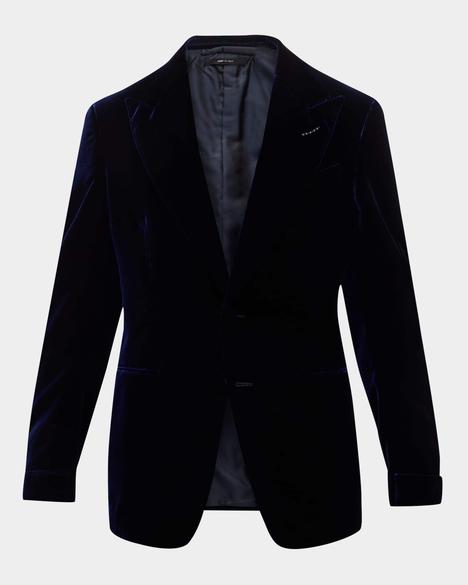 Men's Wool-Silk Velvet Cocktail Jacket 0