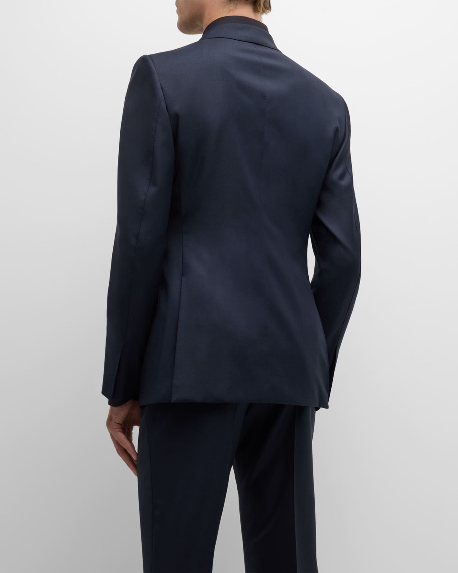 Men's Hybrid Fit Sharkskin Suit in Oatmeal Tan