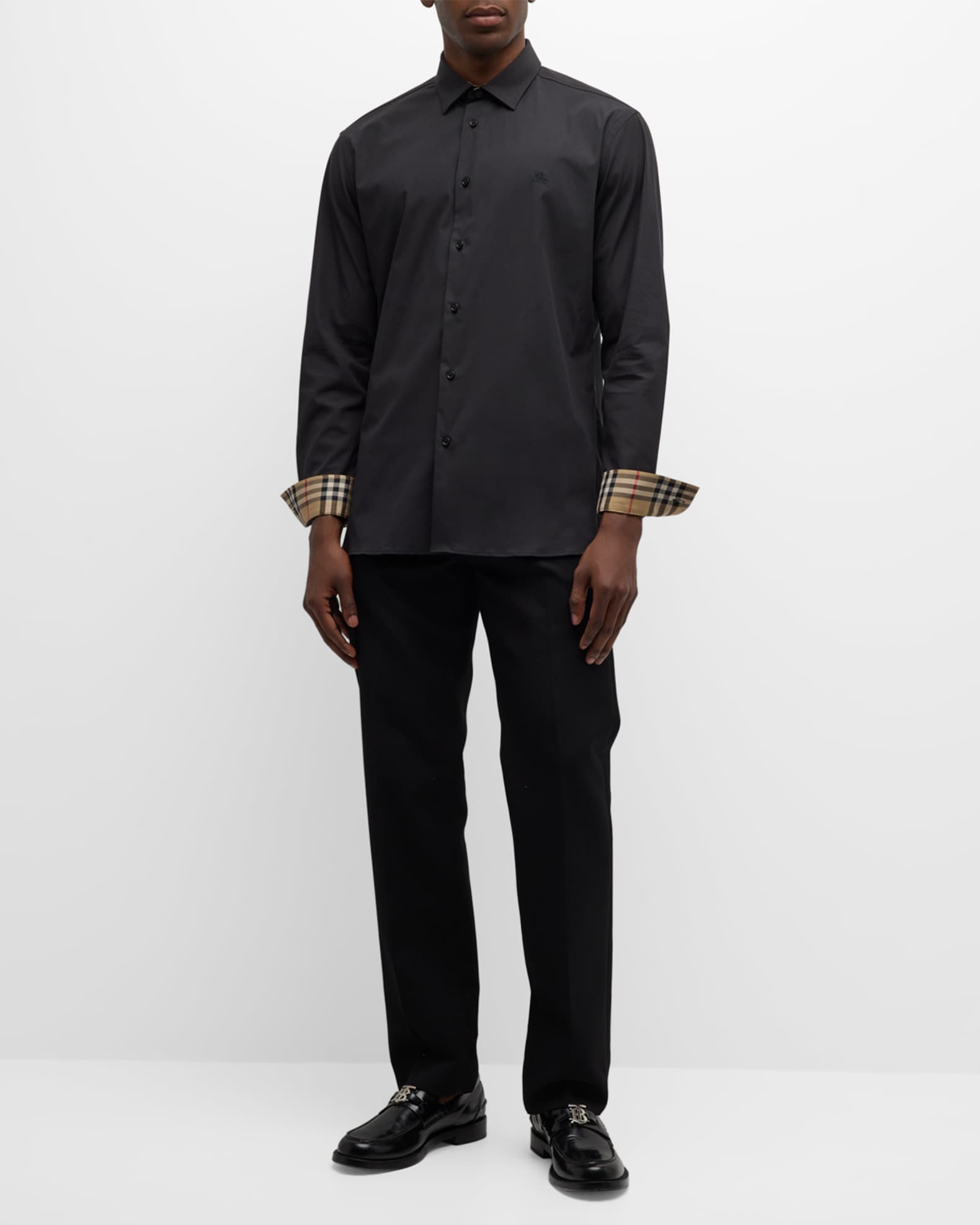 Burberry long sleeve shirt men hot sale