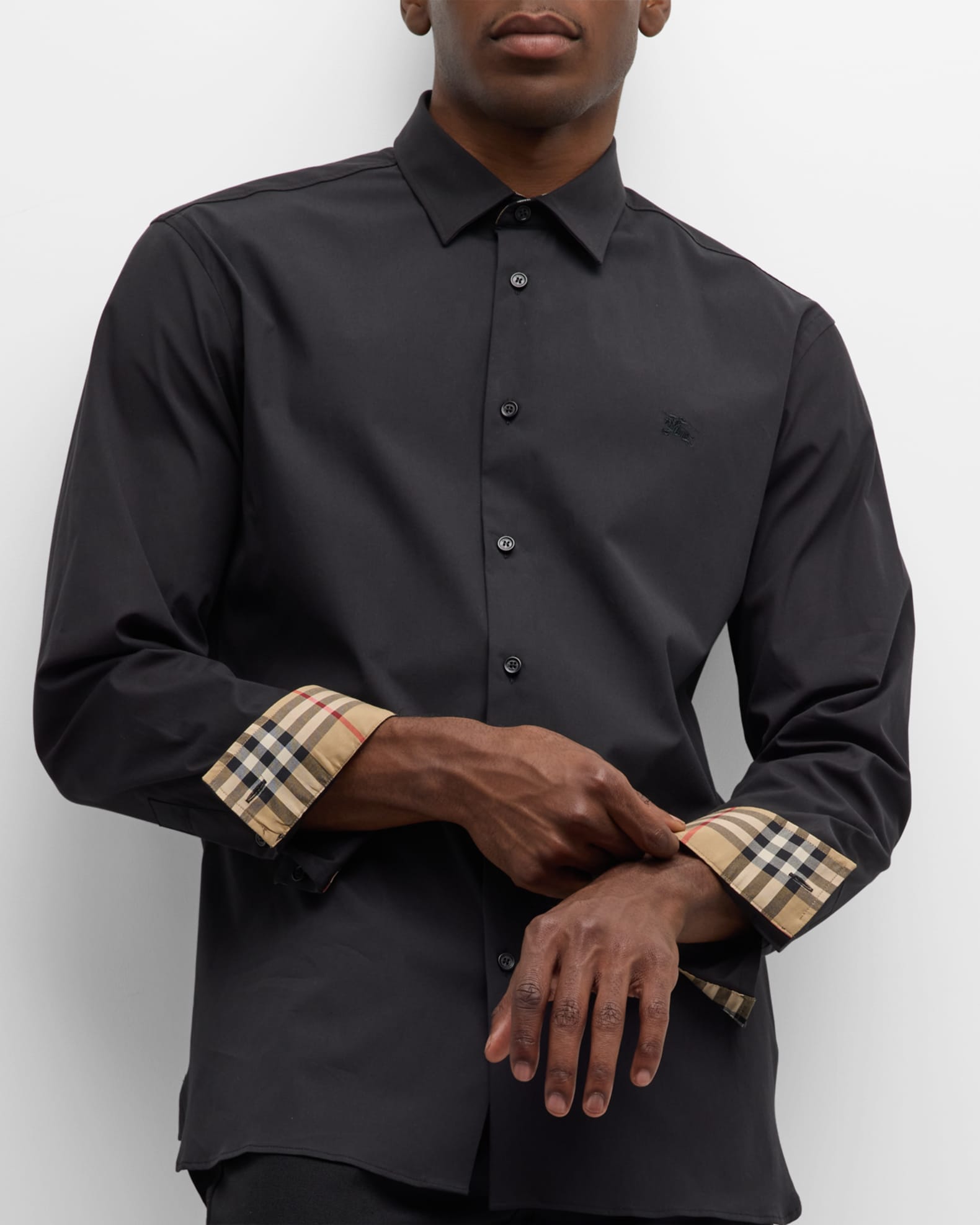 Burberry button shirt shop
