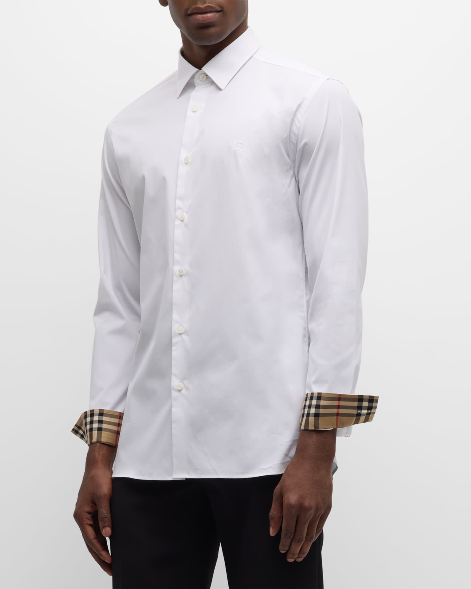 Burberry mens white on sale