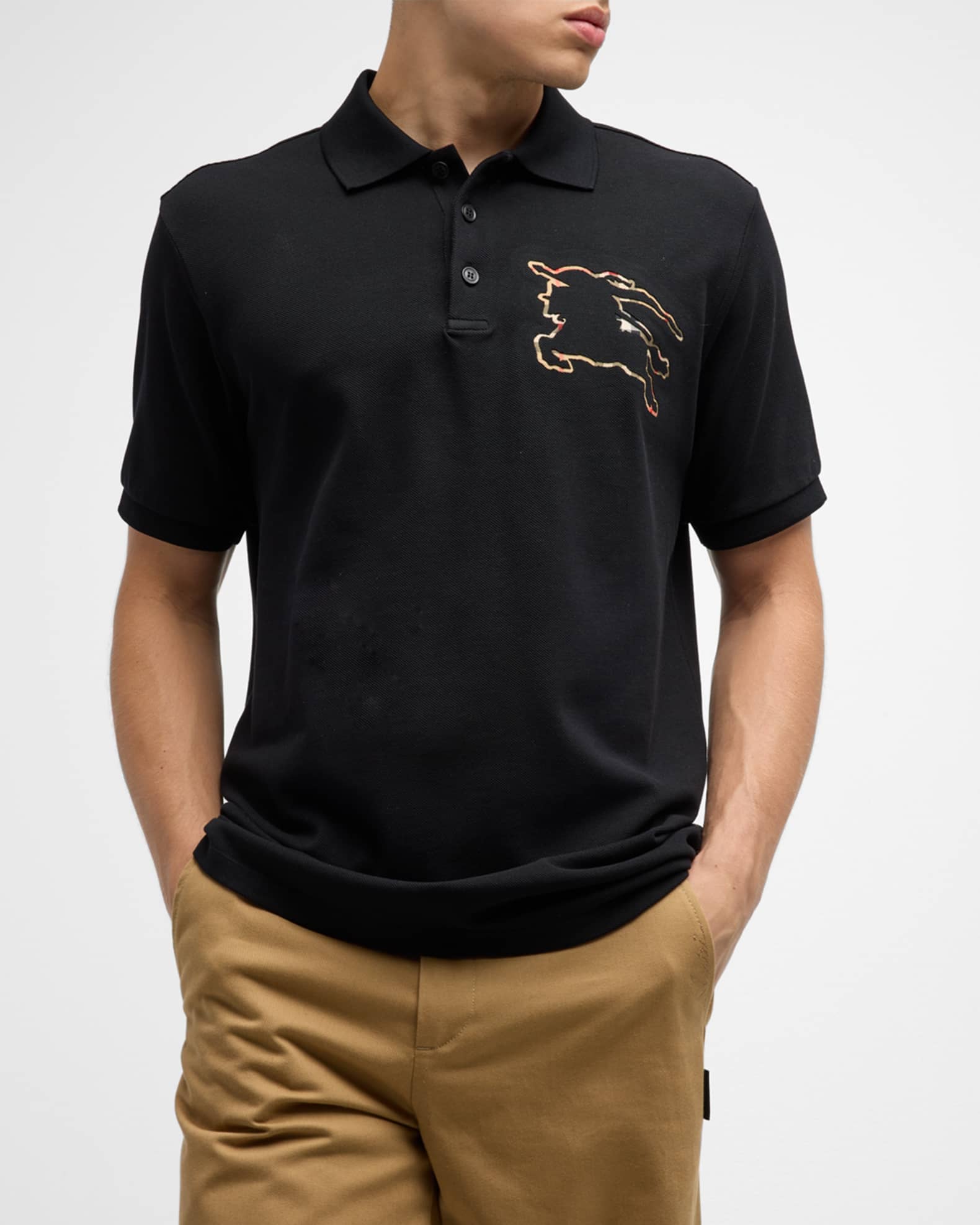 Burberry Men s Winslow Check EKD Outline Polo Shirt Neiman Marcus