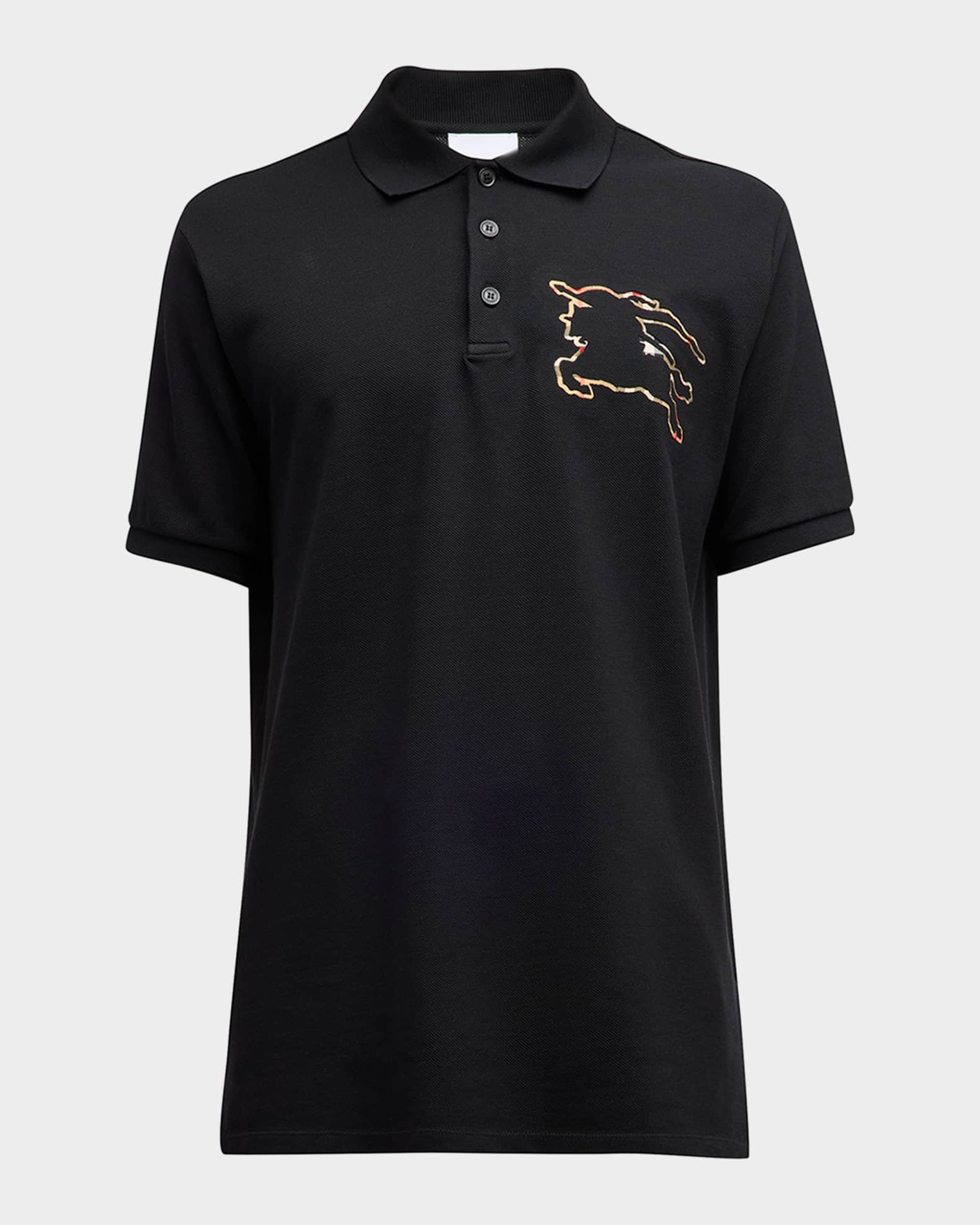 Burberry Men's 'edney' Polo Shirt with Logo - Natural - Polo Shirts