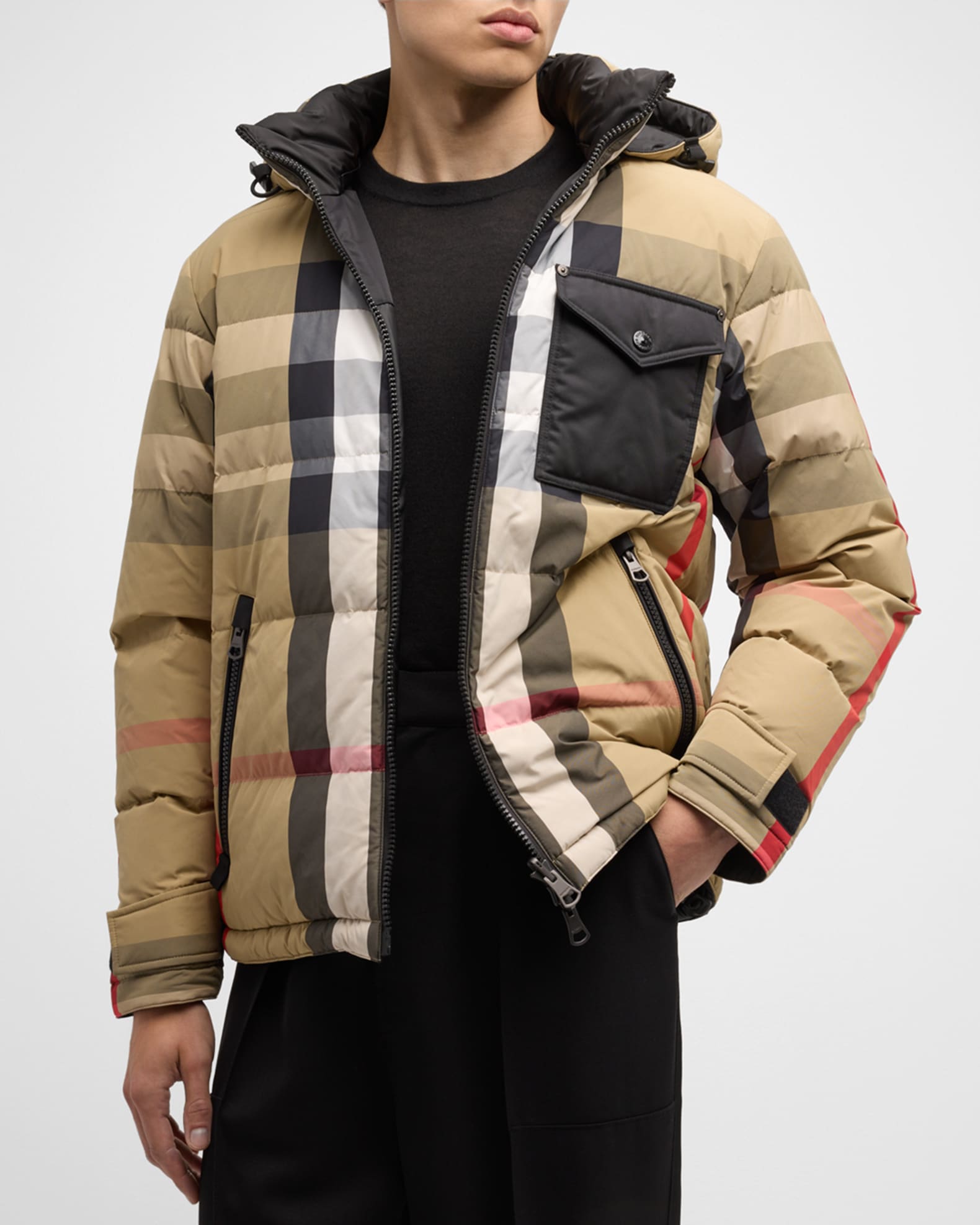 Men s Rutland Check Reversible Puffer Jacket