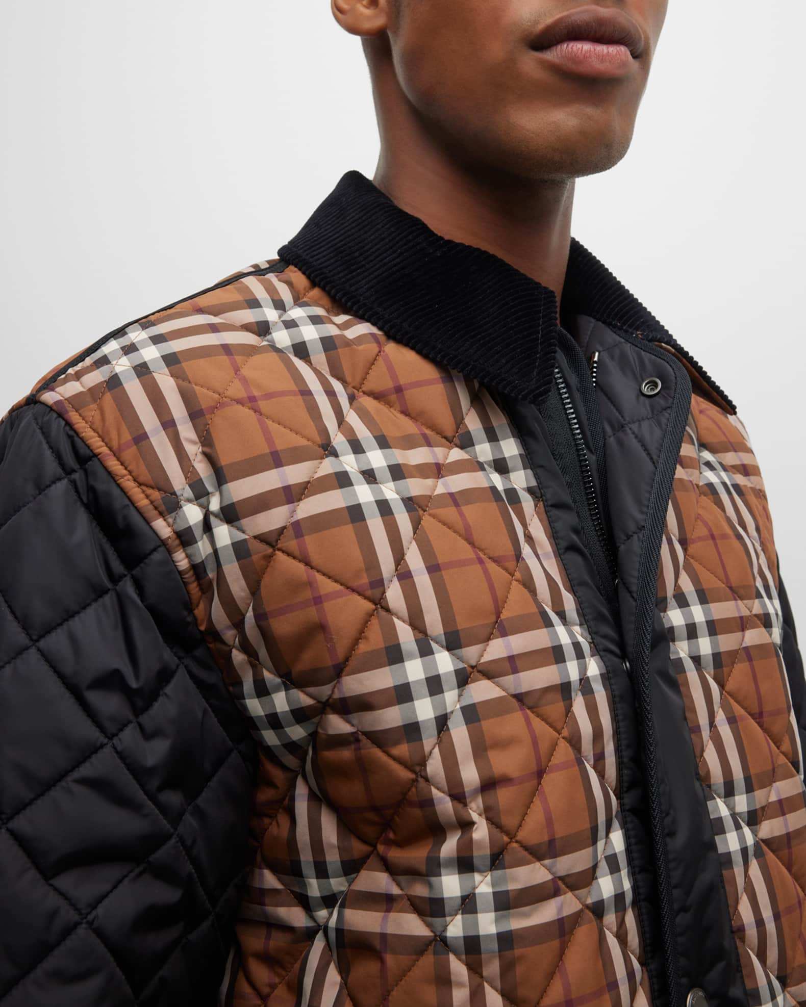 Burberry Men's Check Motif Jacket