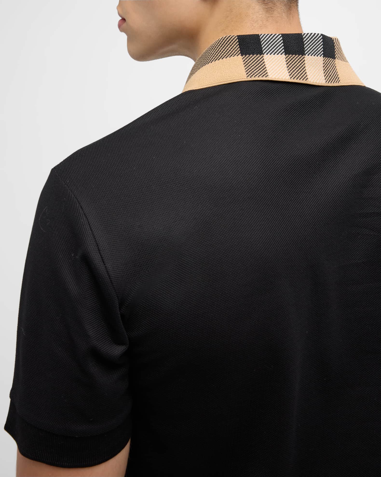 Burberry Men's Cody CheckCollar Polo Shirt Neiman Marcus