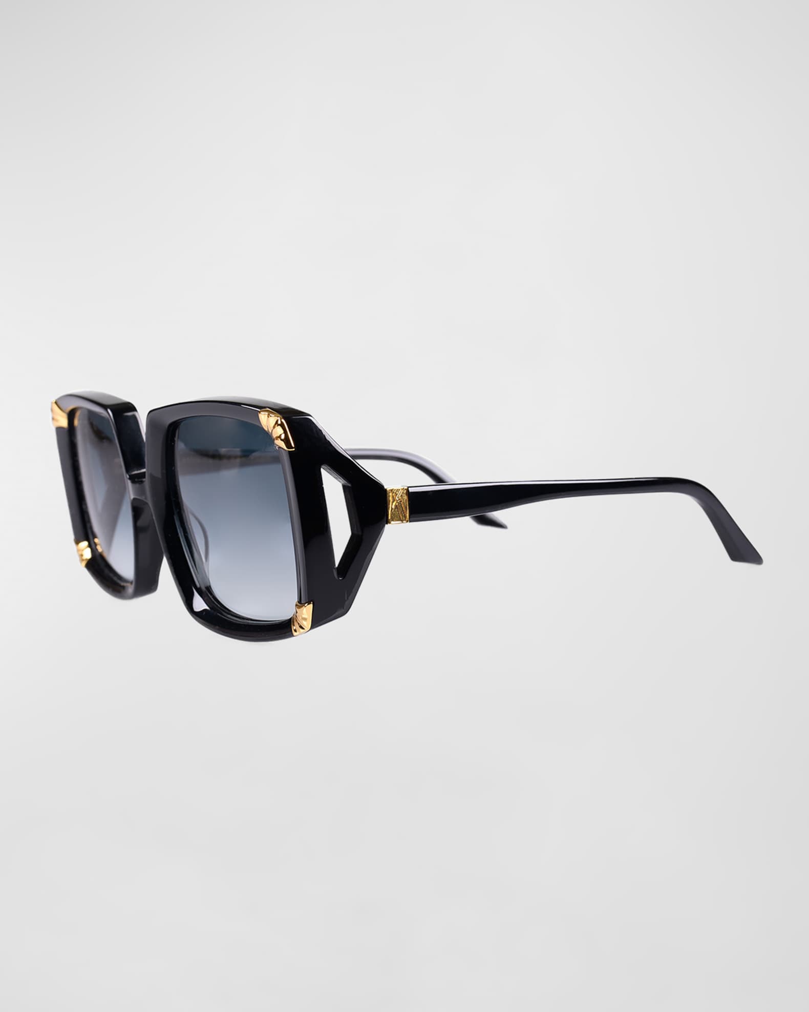 Dana Rectangular Sunglasses in Silver frame by The Attico x LINDA FARROW –  LINDA FARROW (INT'L)