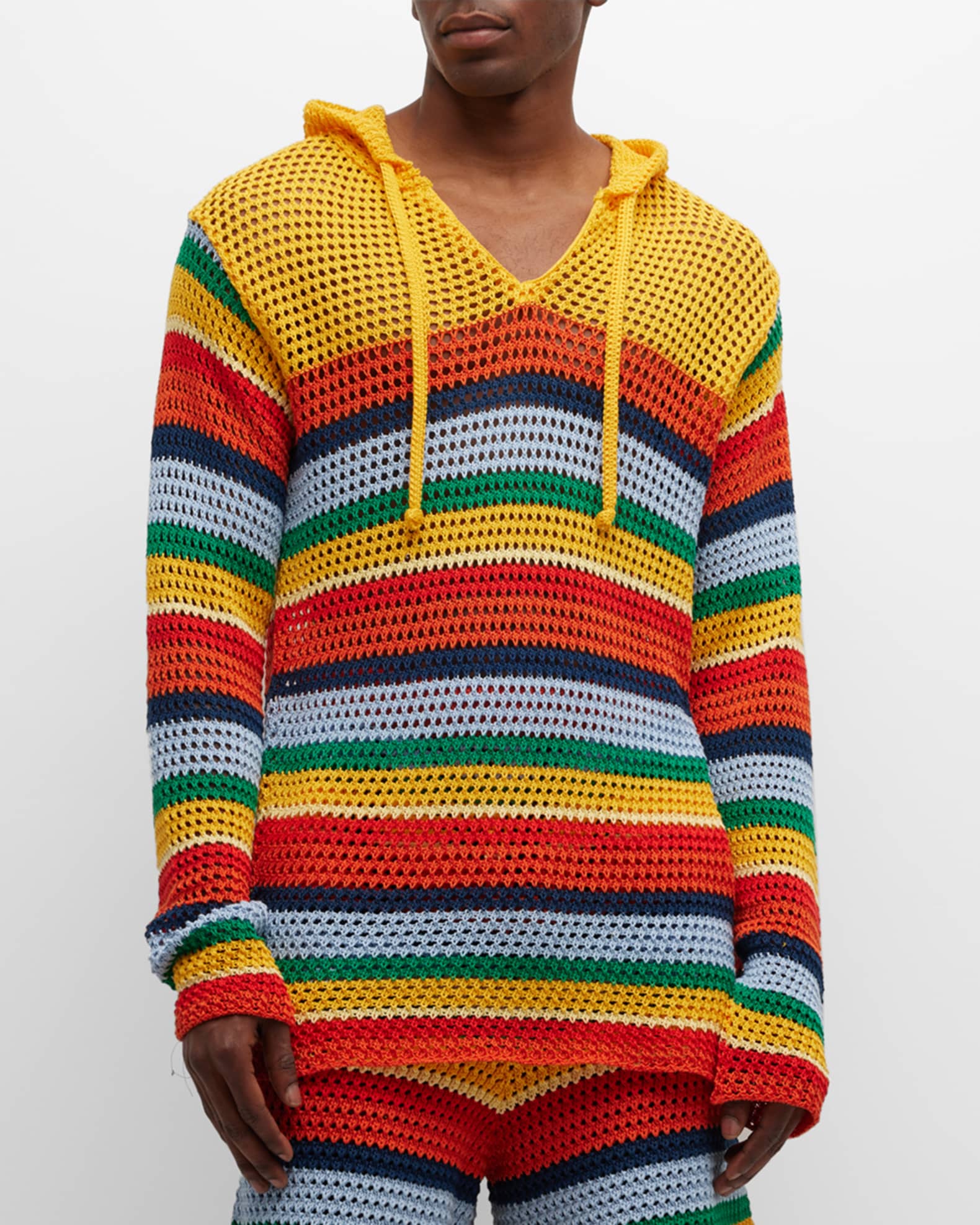 Multicolor striped hoodie online