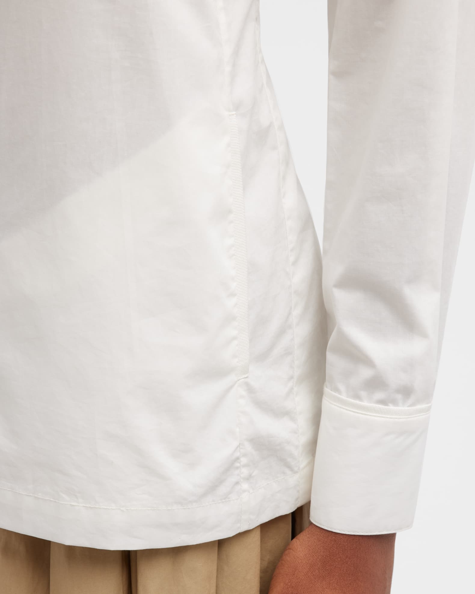 Co Pleated-Back Collared Utility Shirt | Neiman Marcus
