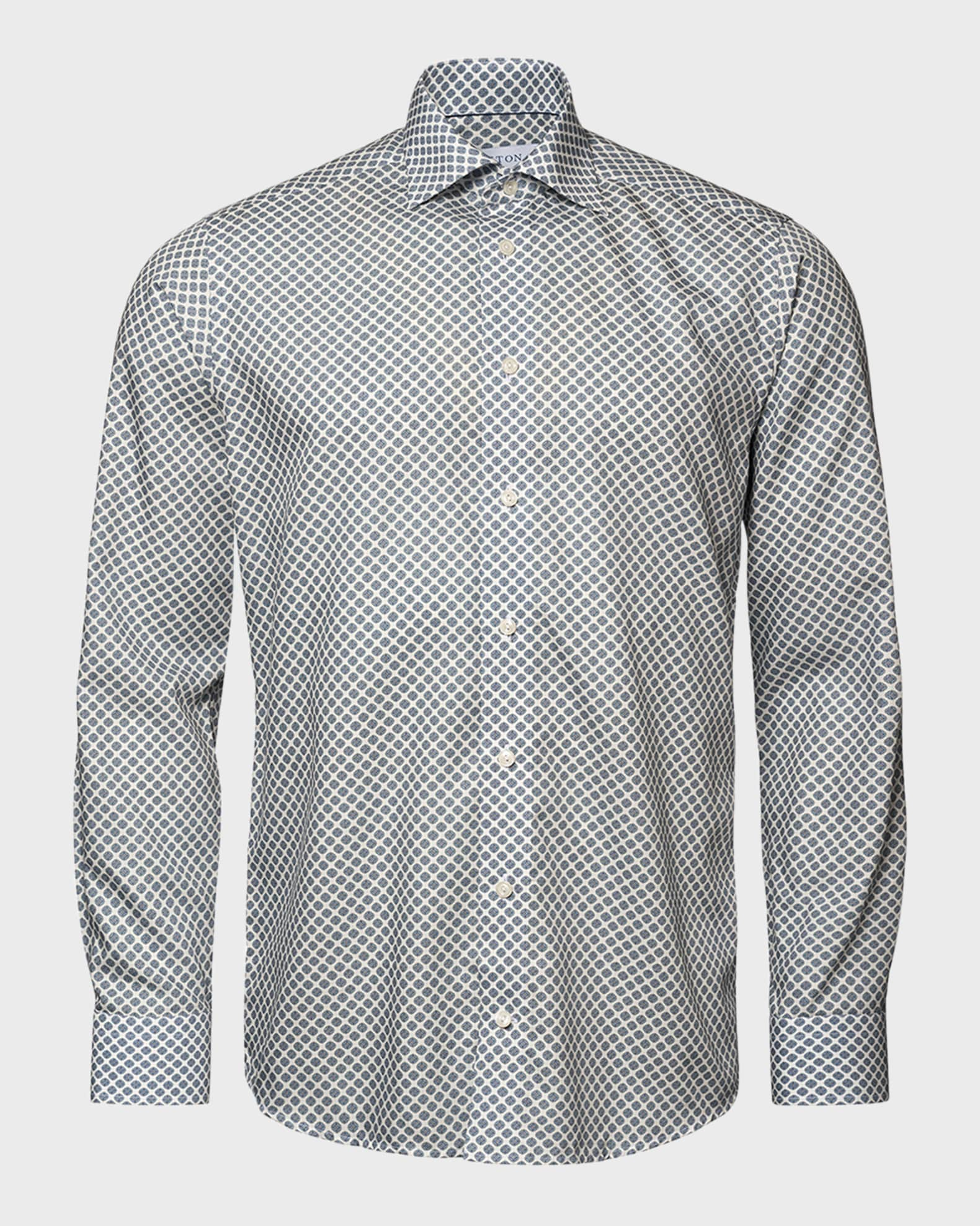 Dark Blue Double-Monogram Shirt - Eton