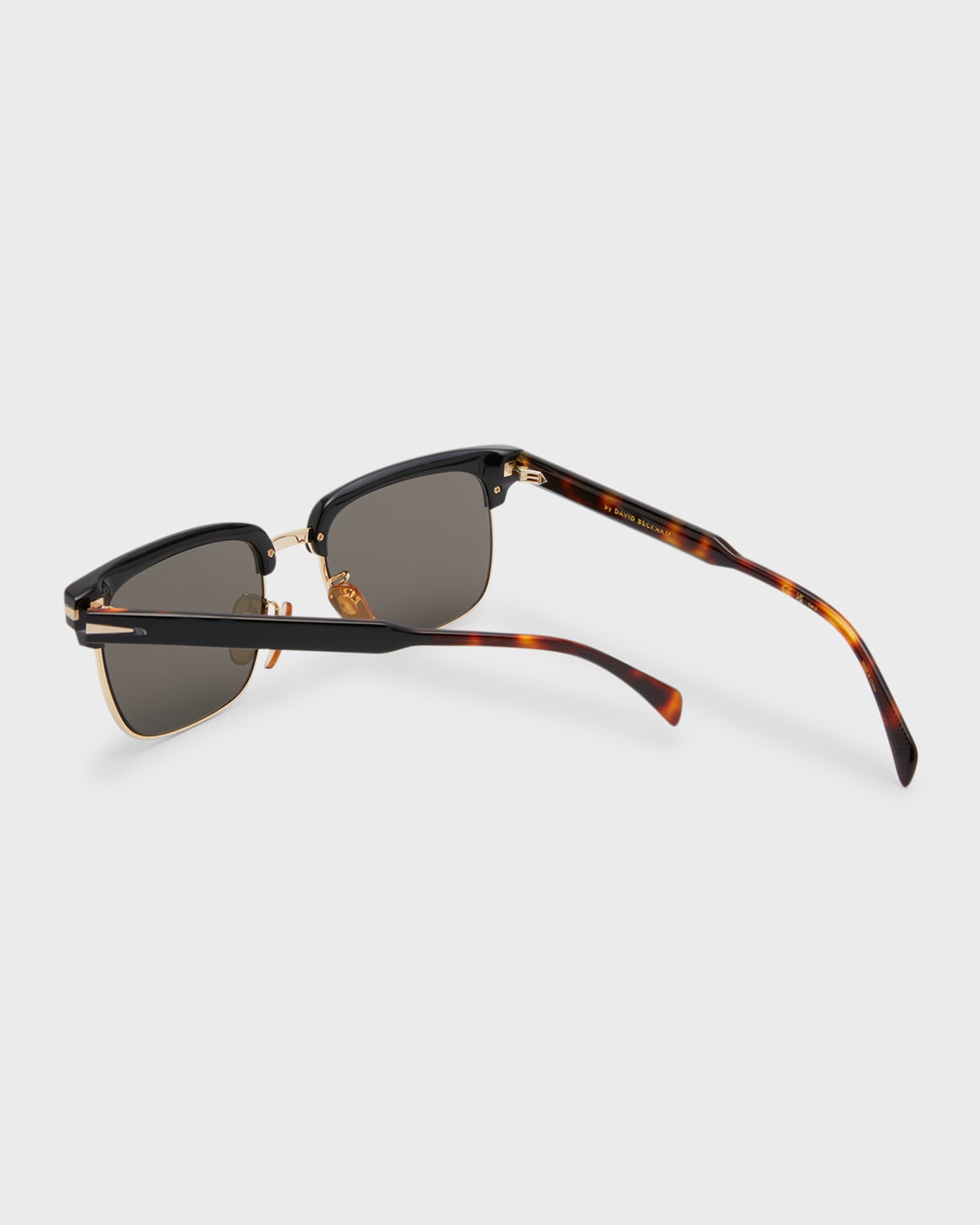 David Beckham Men's Half-Rim Rectangle Sunglasses | Neiman Marcus