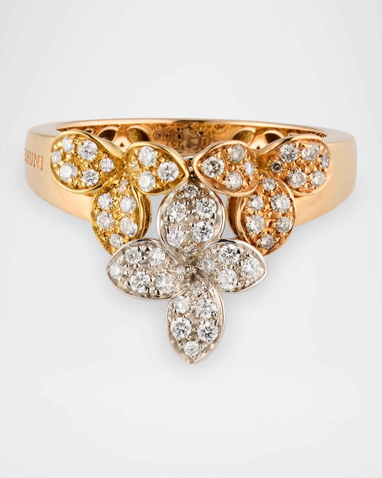Pasquale Bruni 18K White, Yellow and Red Gold Diamond Ring | Neiman Marcus