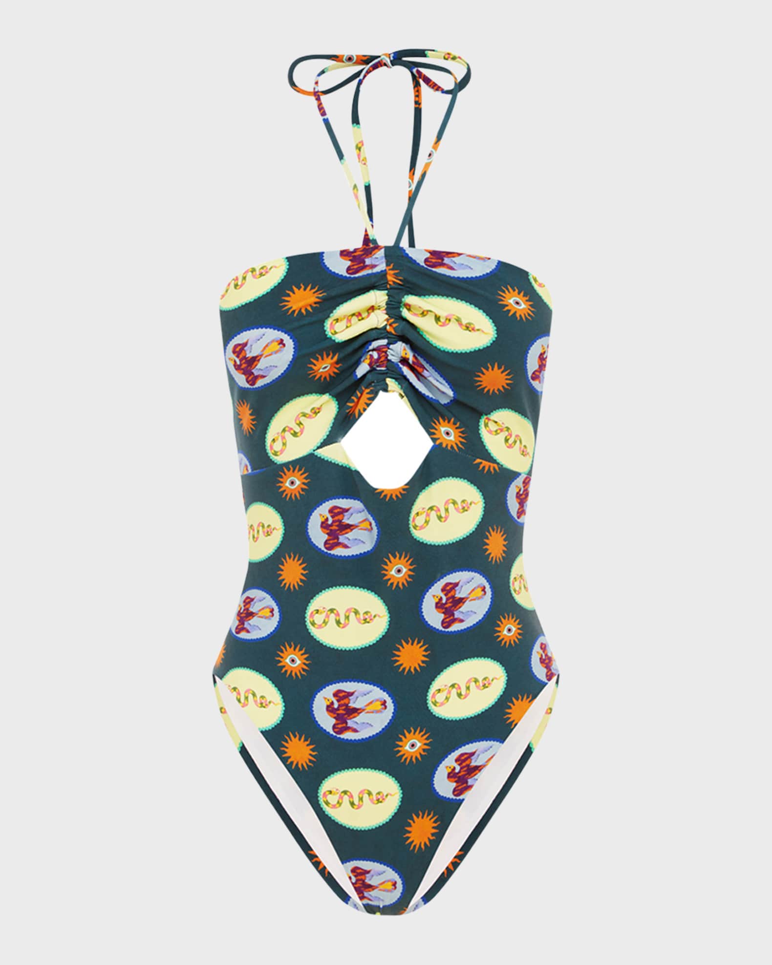 ALEMAIS Guardian Ruched OnePiece Swimsuit Neiman Marcus