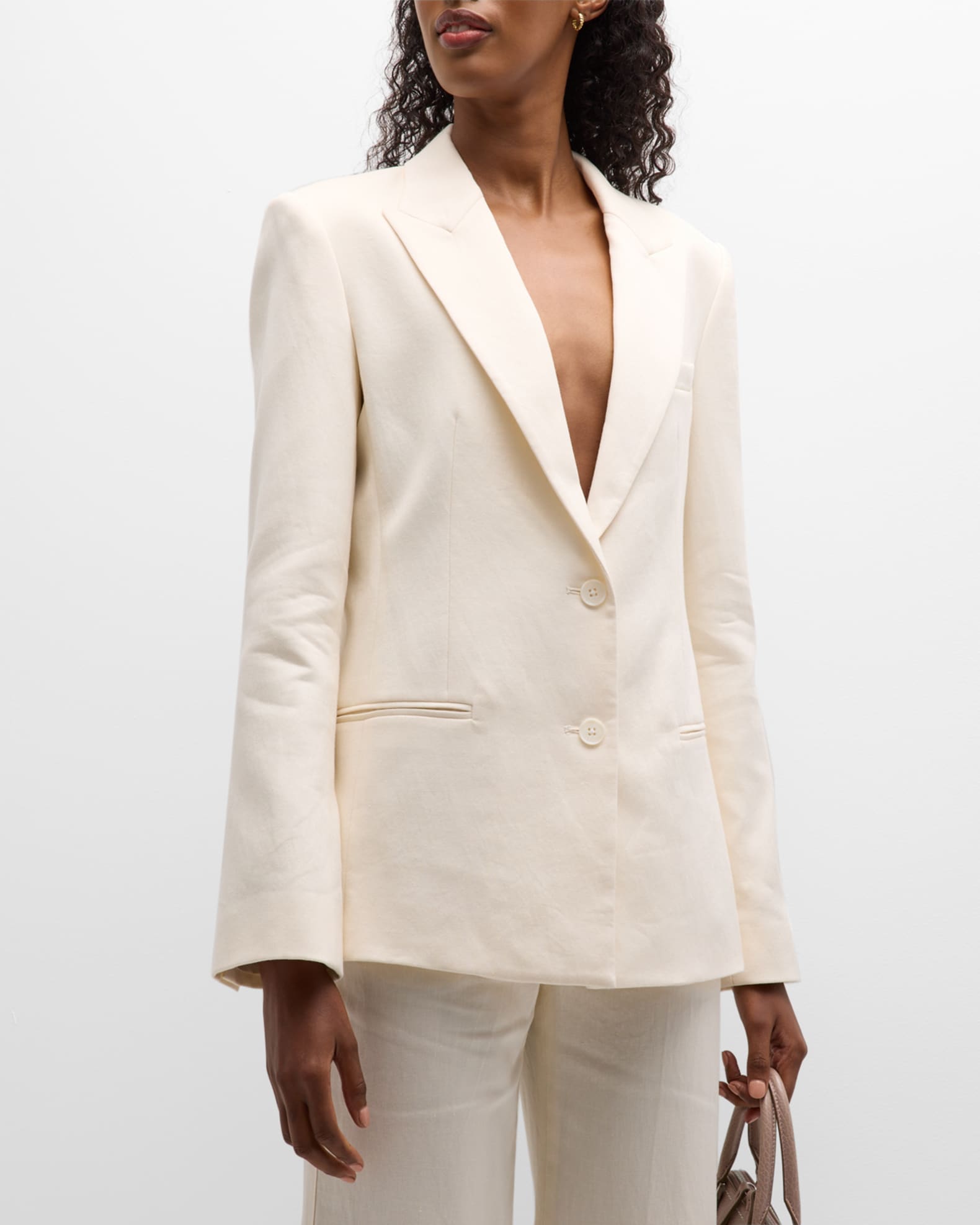 TWP Husband Single-Breasted Cotton Blazer | Neiman Marcus