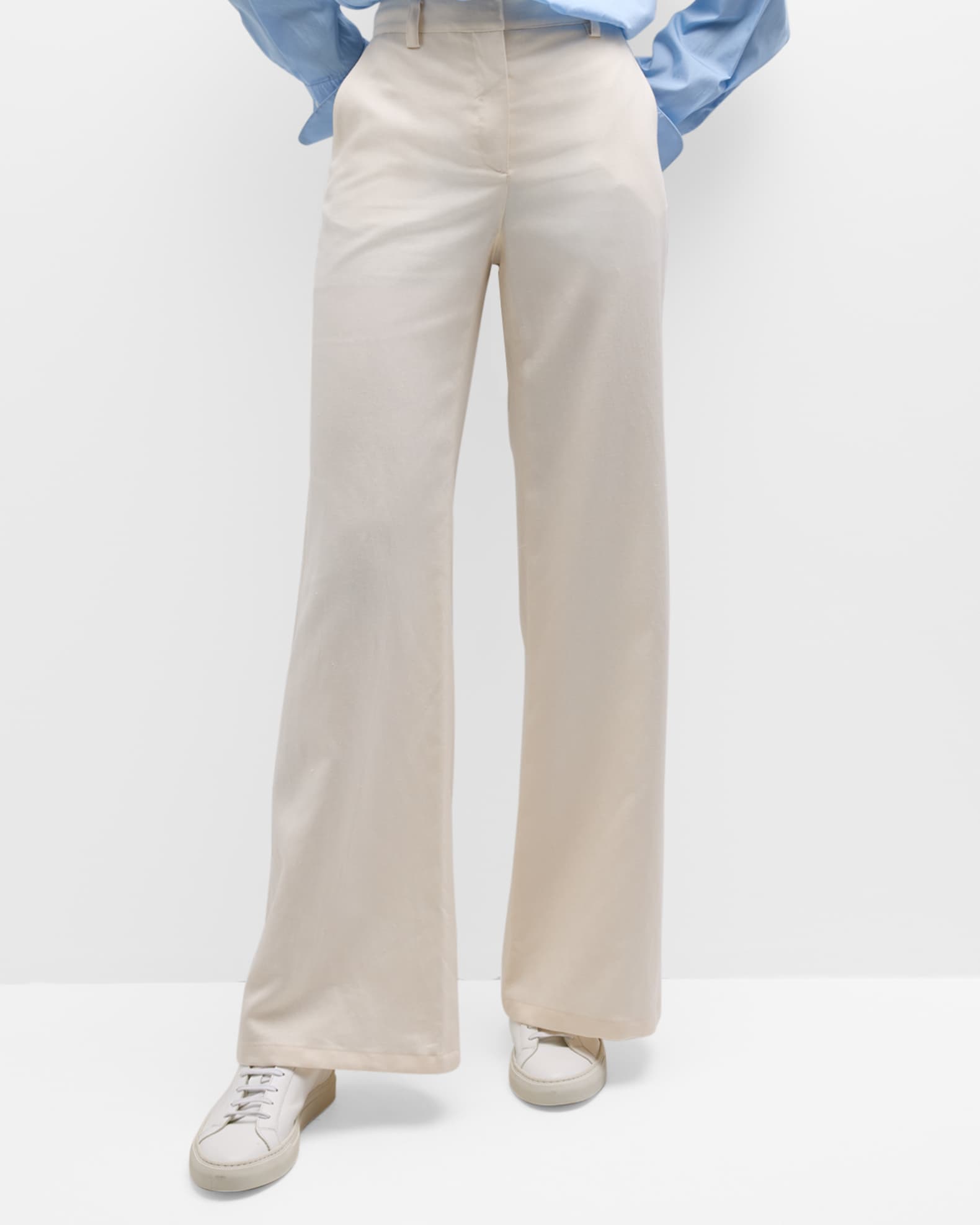 TWP Howard Wide-Leg Cotton Pants | Neiman Marcus